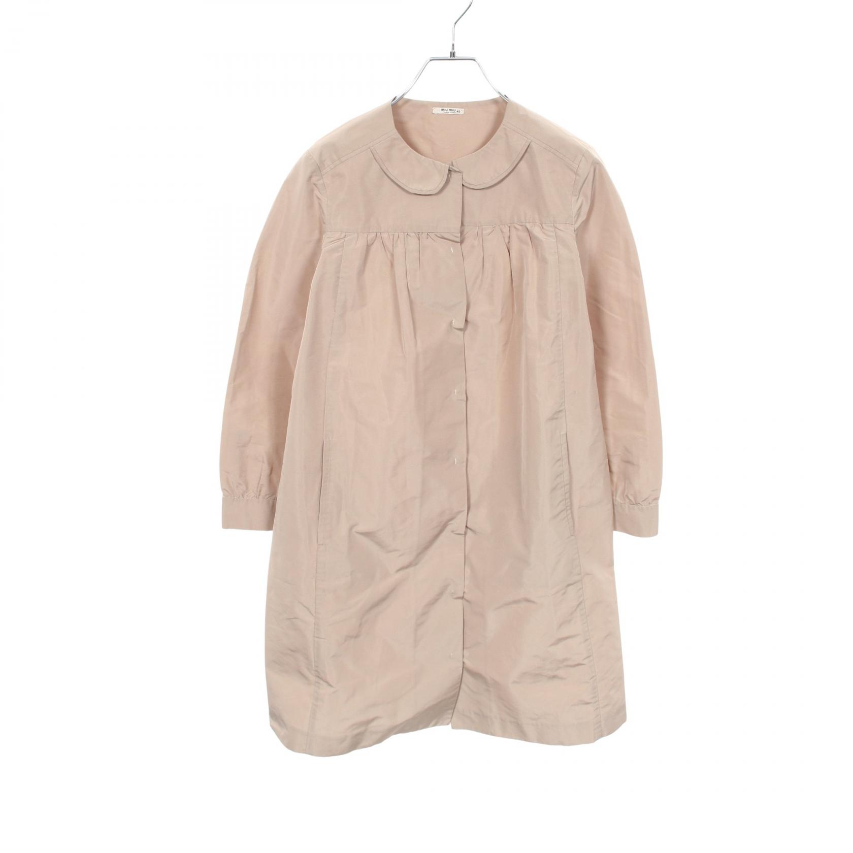 ≪2千円OFFクーポン 7/19 20時～7/26 9:59≫ミュウ ミュウ Miu Miu 衣料品 アウター ポリエステル レディース ベージュ系 【中古】｜Mike Museum