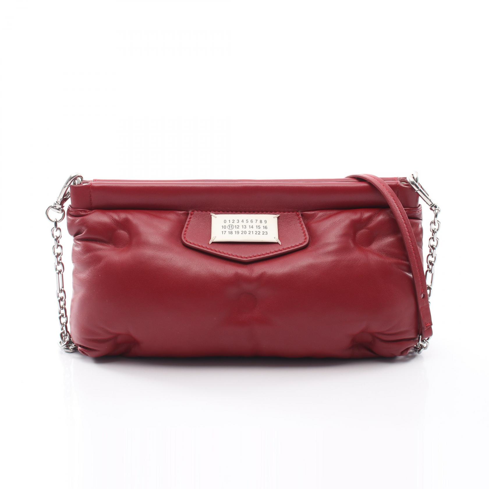 ≪10%OFFクーポン 7/19 20時～7/26 9:59≫メゾンマルジェラ11 Maison Margiela 11 GLAM SLAM グラムスラム ショルダーバッグ バッグ ラムスキン（羊革） レディース レッド系 S56WF0160 【中古】｜Mike Museum