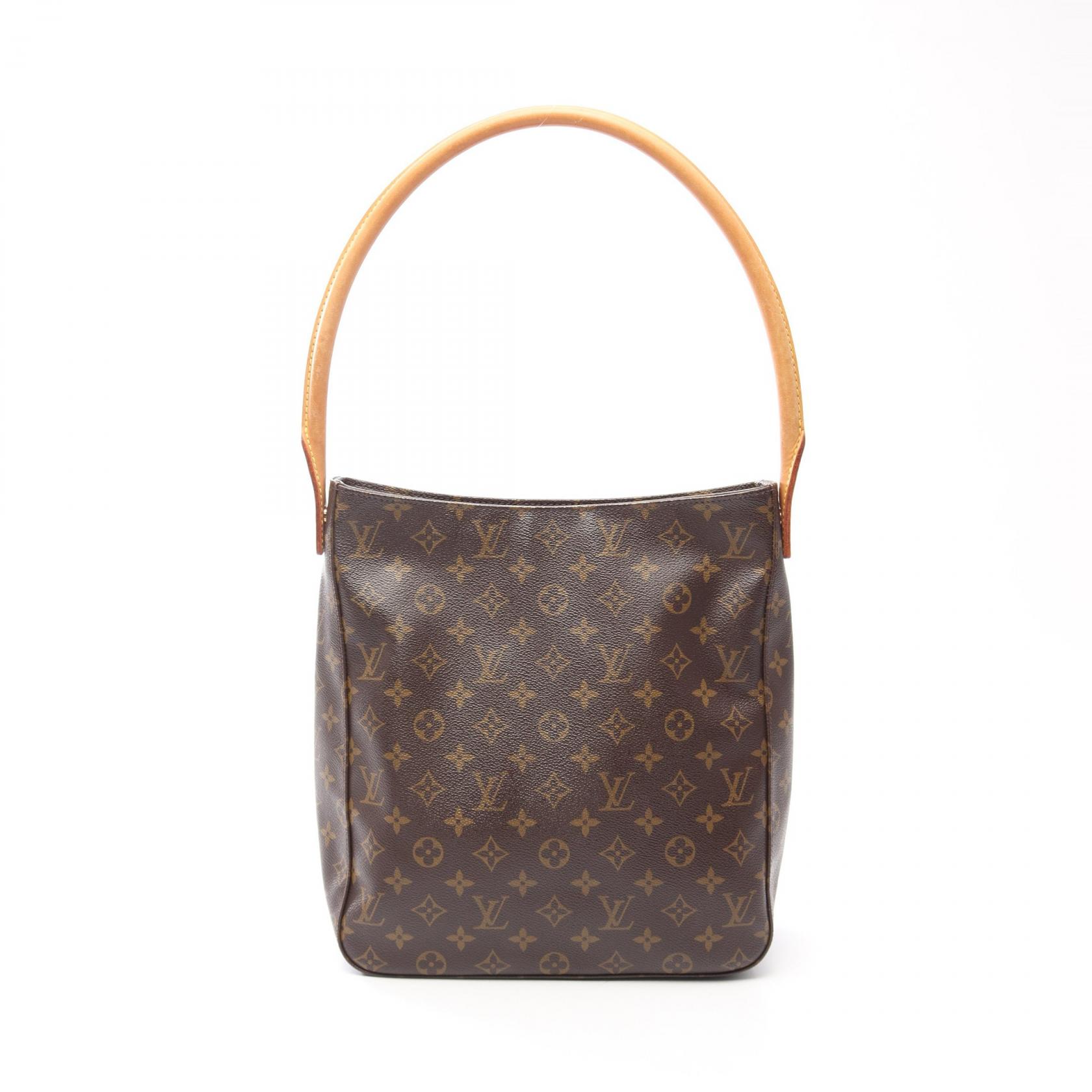 ≪10%OFFクーポン 7/19 20時～7/26 9:59≫ルイ・ヴィトン LOUIS VUITTON ルーピングGM モノグラム ショルダーバッグ バッグ PVCコーティングキャンバス レザー レディース ブラウン系 M51145 【中古】｜Mike Museum