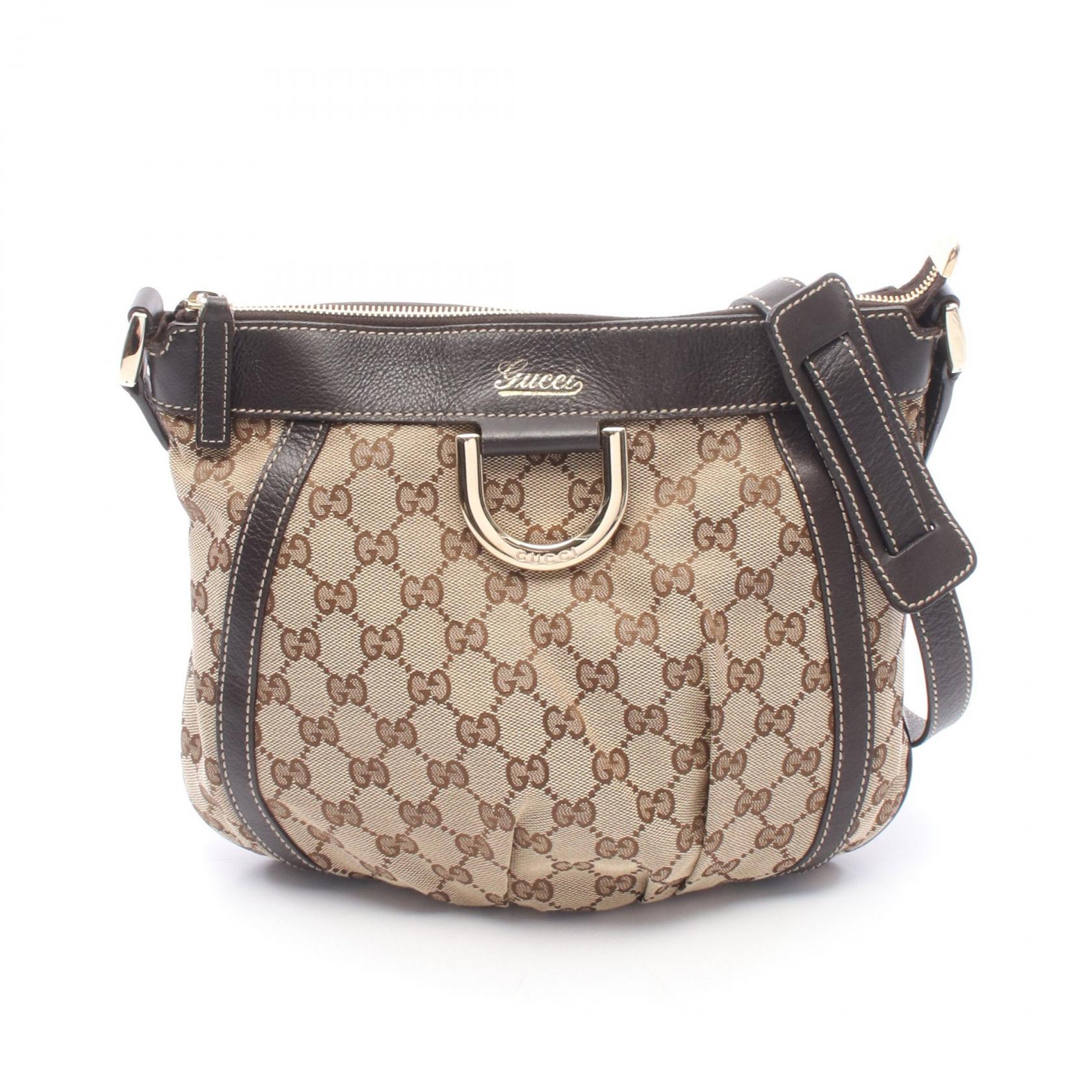 グッチ GUCCI アビー GGキャンバス ショルダーバッグ バッグ キャンバス レザー レディース ベージュ系 / ブラウン系 203257 【中古】｜Mike Museum
