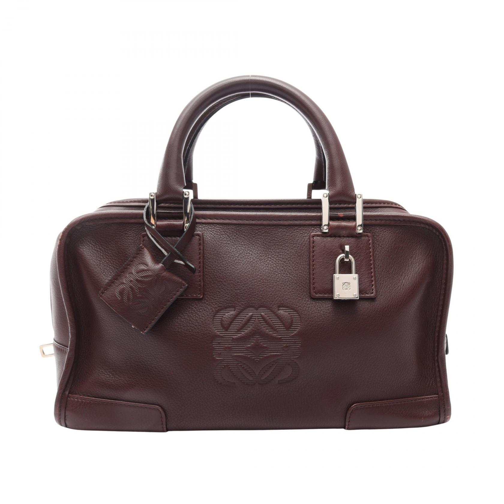 ≪10%OFFクーポン 7/19 20時～7/26 9:59≫ロエベ LOEWE アマソナ28 ハンドバッグ バッグ レザー レディース ブラウン系 【中古】｜Mike Museum