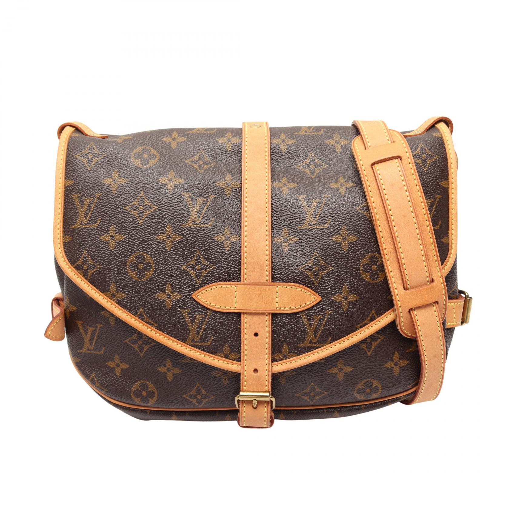 ≪10%OFFクーポン 7/19 20時~7/26 9:59≫ルイ・ヴィトン LOUIS VUITTON ソミュール30 ショルダーバッグ バッグ PVCコーティングキャンバス レザー モノグラム レディース ブラウン系 M42256 【中古】|Mike Museum