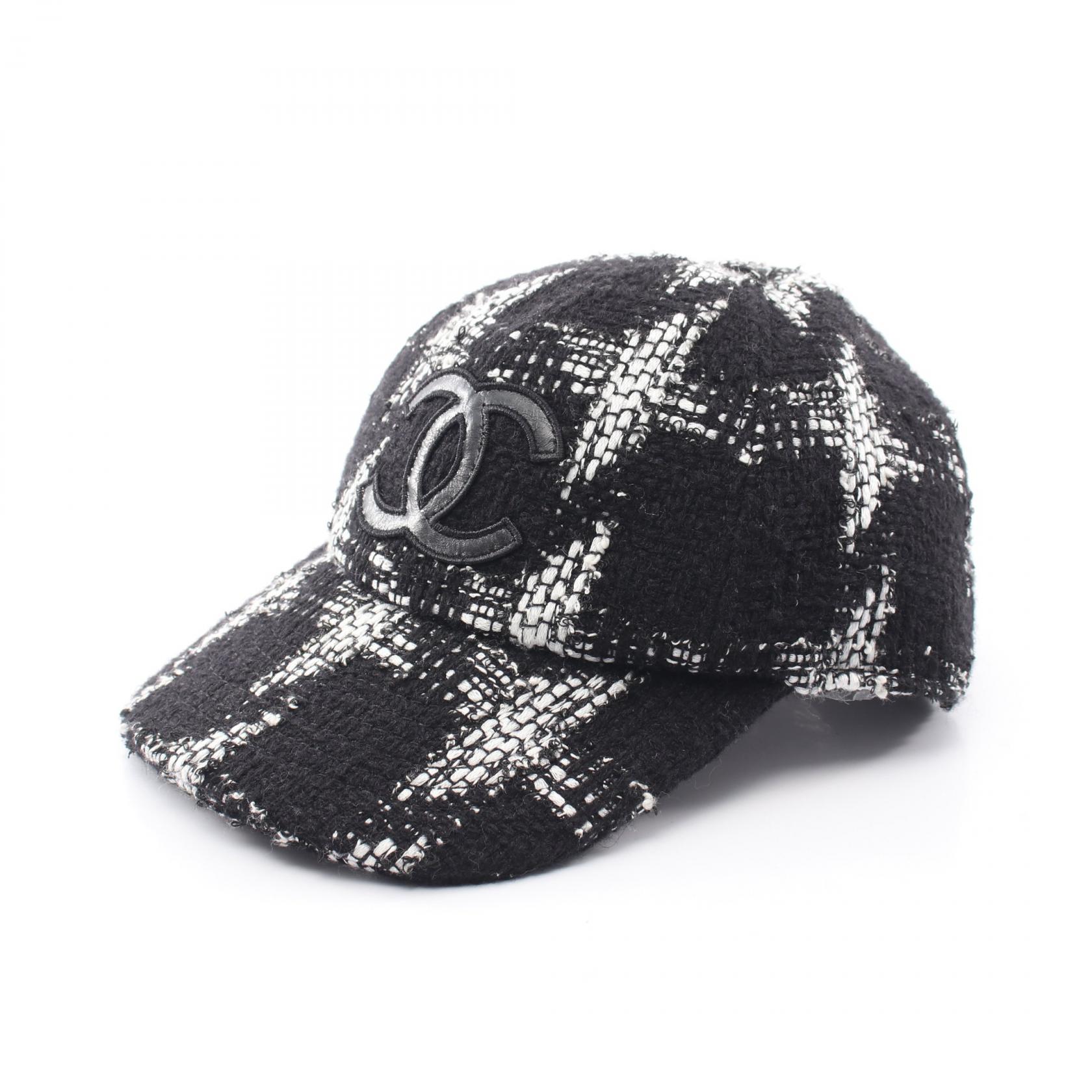 ≪10%OFFクーポン 7/19 20時~7/26 9:59≫シャネル CHANEL ココマーク キャップ 帽子 ウール レザー コットン レディース ブラック系 【中古】|Mike Museum