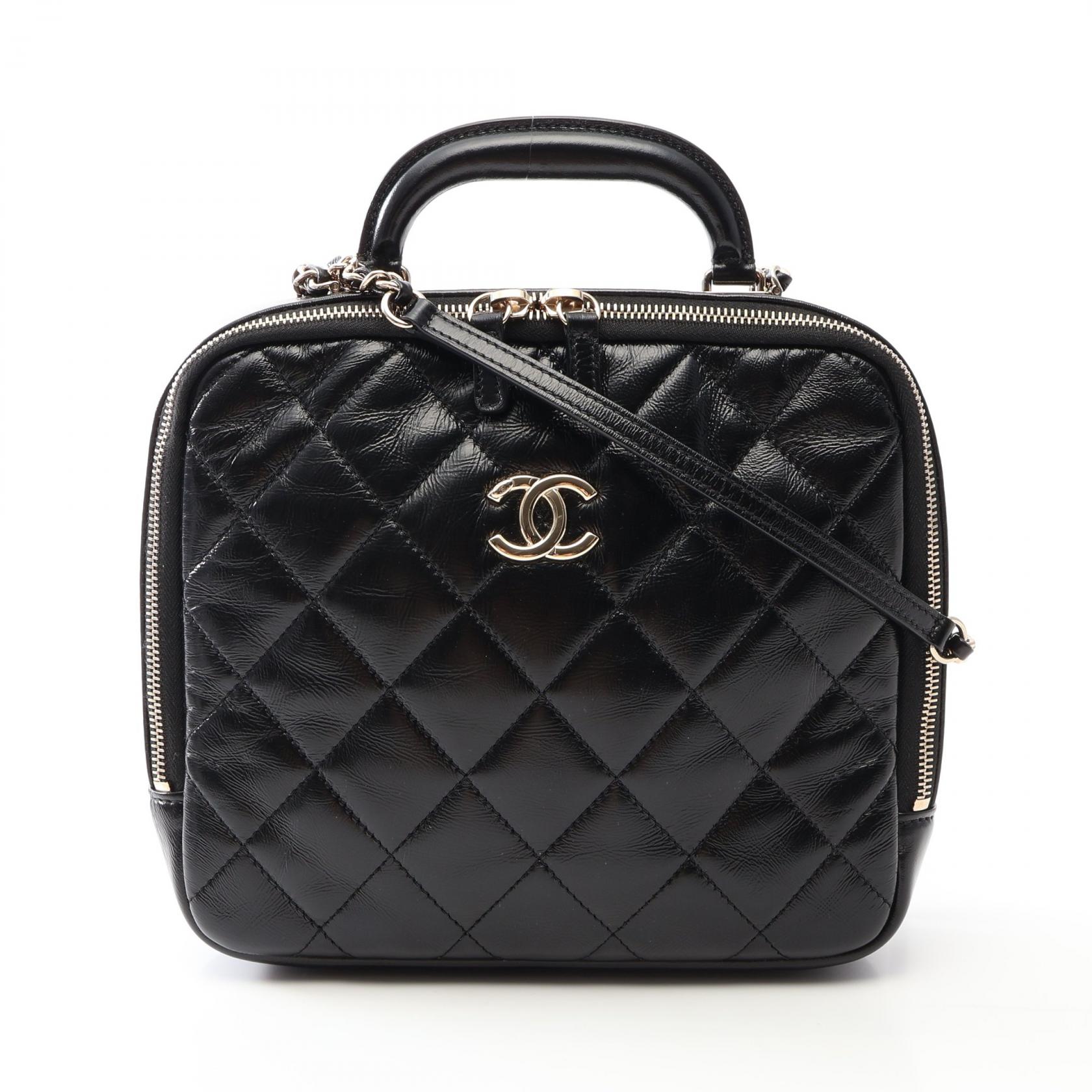 ≪10%OFFクーポン 7/19 20時～7/26 9:59≫シャネル CHANEL マトラッセ トップハンドル 2WAY ショルダーバッグ バッグ レザー レディース ブラック系 【中古】｜Mike Museum