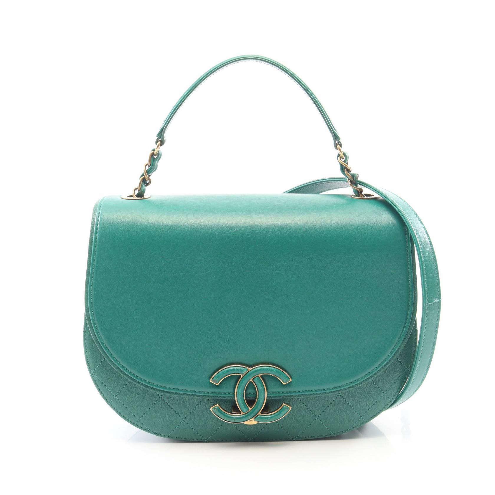 ≪10%OFFクーポン 7/19 20時~7/26 9:59≫シャネル CHANEL マトラッセ 2WAY ショルダーバッグ バッグ レザー レディース グリーン系 【中古】|Mike Museum