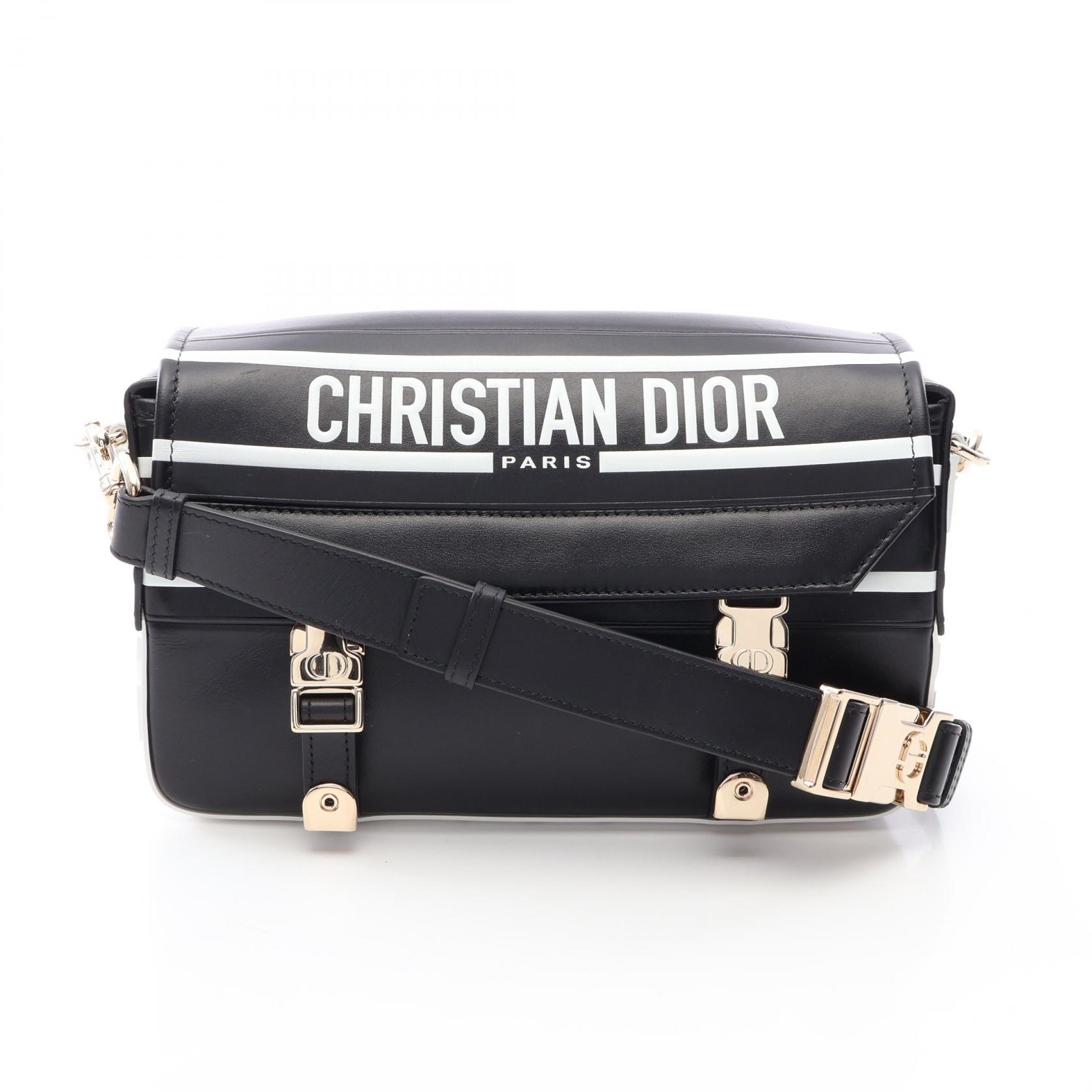 ≪10%OFFクーポン 7/19 20時~7/26 9:59≫ディオール Dior ディオールキャンプ ショルダーバッグ バッグ レザー レディース ブラック系 / ホワイト系 【中古】|Mike Museum