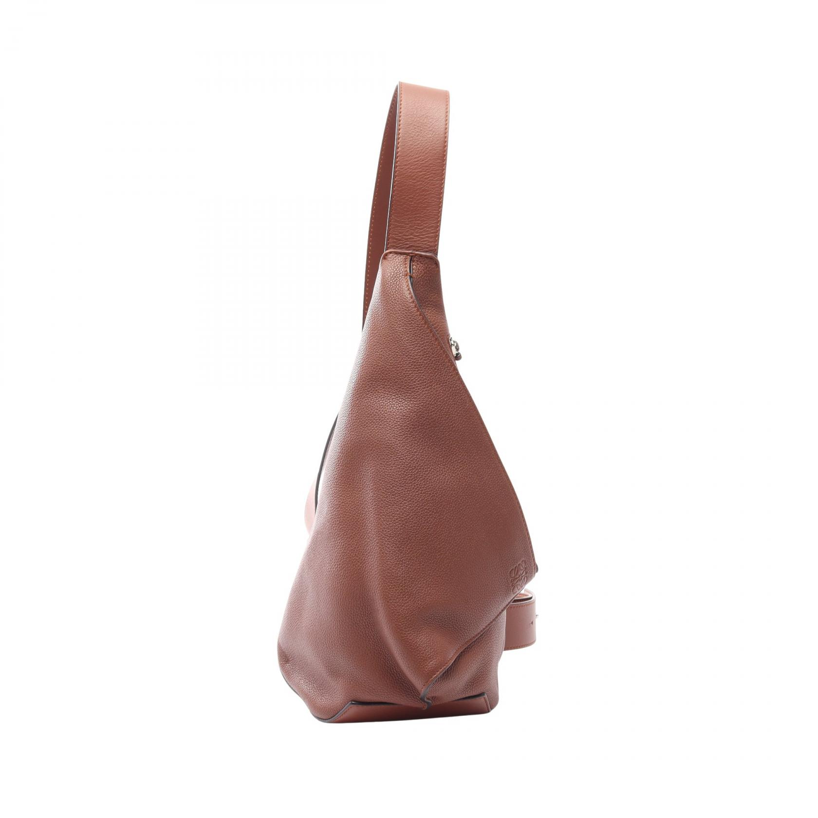 ≪10%OFFクーポン 7/19 20時～7/26 9:59≫ロエベ LOEWE ANTON SLING アントン スリング ウエストバッグ ボディバッグ バッグ レザー メンズ ブラウン系 B511A09X10 【中古】｜Mike Museum