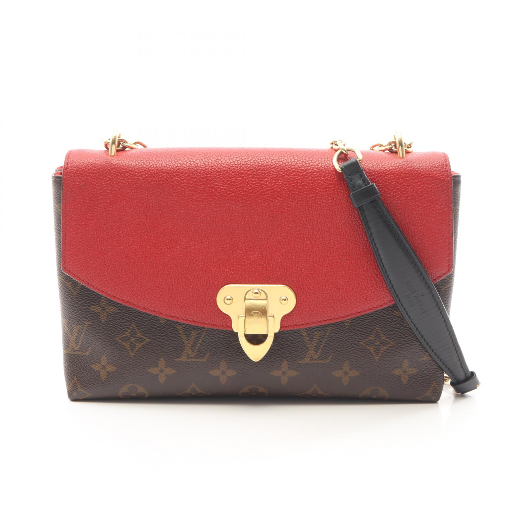 ≪10%OFFクーポン 7/19 20時~7/26 9:59≫ルイ・ヴィトン LOUIS VUITTON サン プラシード モノグラム スリーズ ショルダーバッグ バッグ PVCコーティングキャンバス レザー レディース ブラウン系 / レッド系 M43713 【中古】|Mike Museum
