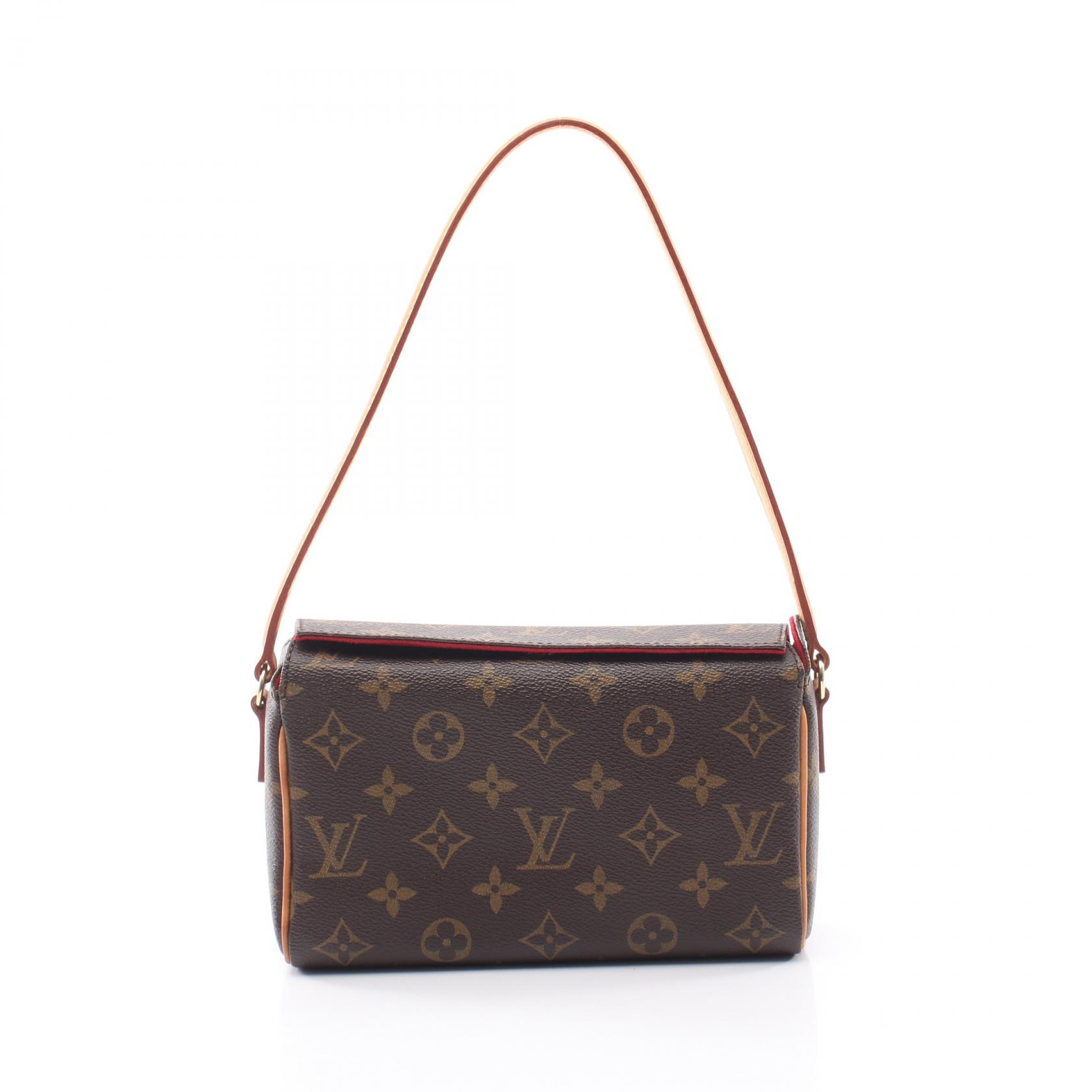 ルイ・ヴィトン LOUIS VUITTON レシタル モノグラム ハンドバッグ バッグ PVCコーティングキャンバス レザー レディース ブラウン系 M51900 【中古】|Mike Museum