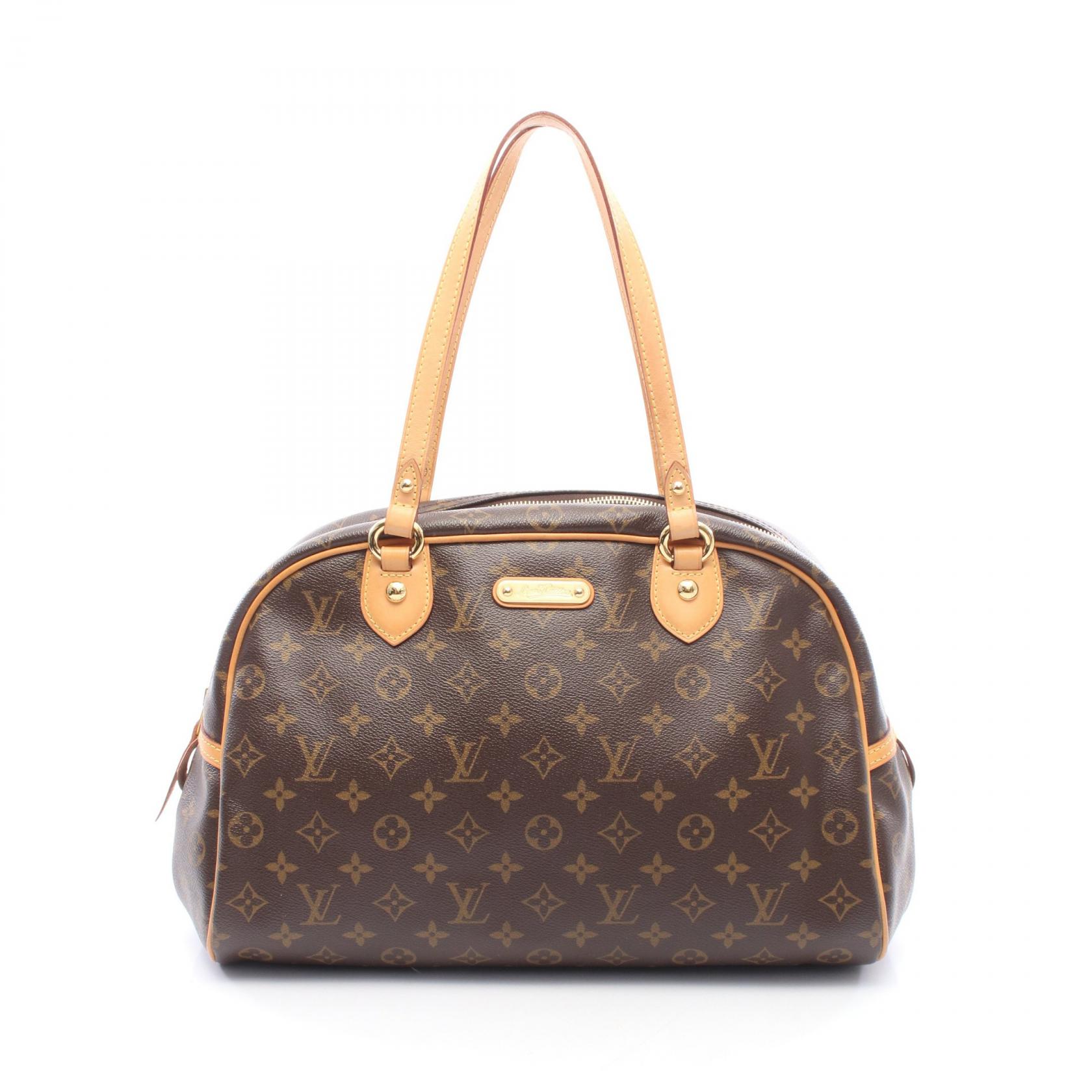 ≪10%OFFクーポン 7/19 20時～7/26 9:59≫ルイ・ヴィトン LOUIS VUITTON モントルグイユPM モノグラム ショルダーバッグ バッグ PVCコーティングキャンバス レザー レディース ブラウン系 M95565 【中古】｜Mike Museum