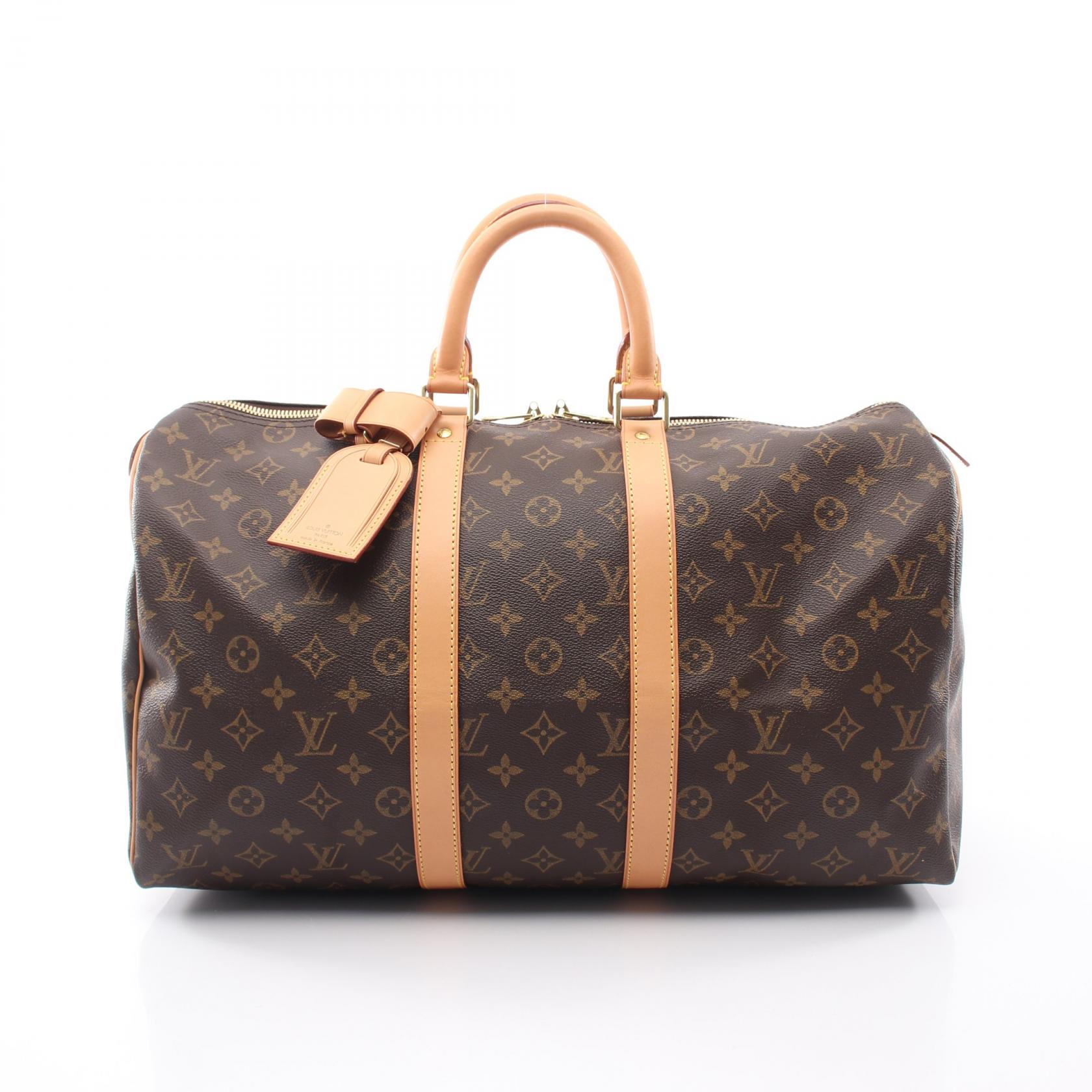 ≪10%OFFクーポン 7/19 20時~7/26 9:59≫ルイ・ヴィトン LOUIS VUITTON キーポル45 ボストンバッグ バッグ PVCコーティングキャンバス レザー モノグラム メンズ レディース ブラウン系 M41428 【中古】|Mike Museum