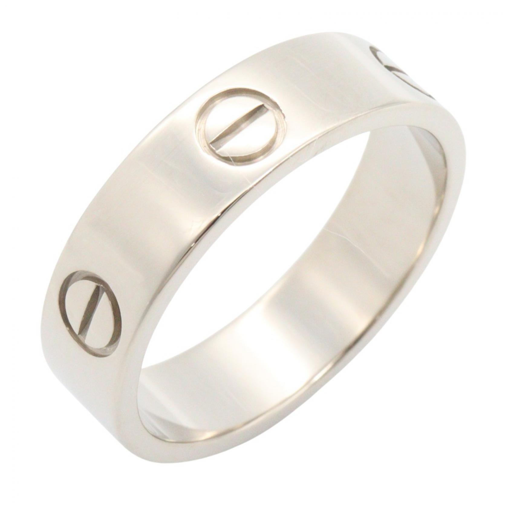 【P5倍&times;5%クーポン｜7/29 20時～8/2 23:59】カルティエ CARTIER ラブリング リング・指輪 ジュエリー K18WG（ホワイトゴールド） メンズ レディース シルバー系 B4084700 【中古】｜Mike Museum