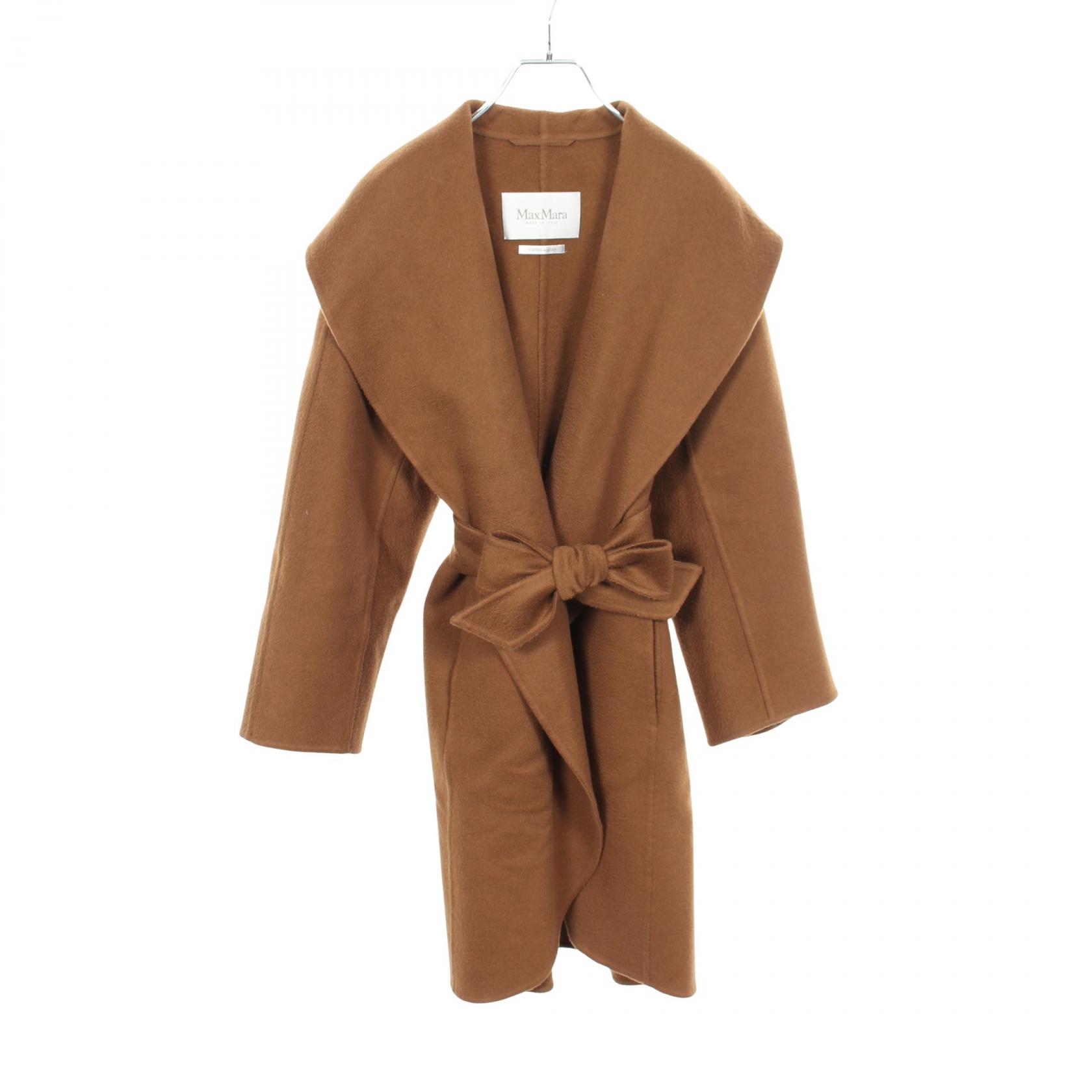 ≪10%OFFクーポン 7/19 20時~7/26 9:59≫マックスマーラ MAX MARA ダブルフェイス 衣料品 アウター カシミヤ レディース ブラウン系 【中古】|Mike Museum