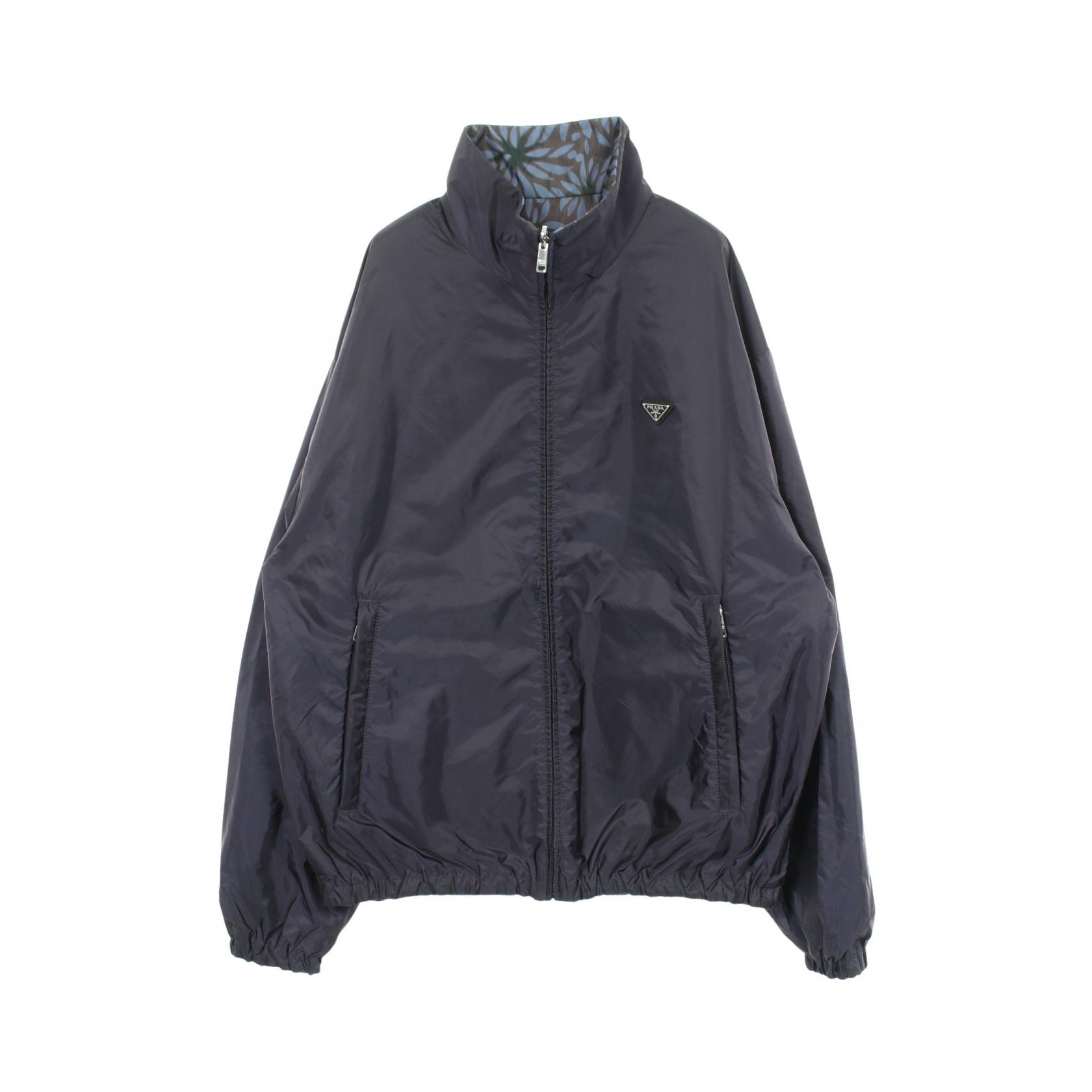 ≪10%OFFクーポン 7/19 20時~7/26 9:59≫プラダ PRADA Re-Nylon リバーシブル 衣料品 アウター ナイロン メンズ ネイビー系 / ブルー系 SGD131 【中古】|Mike Museum