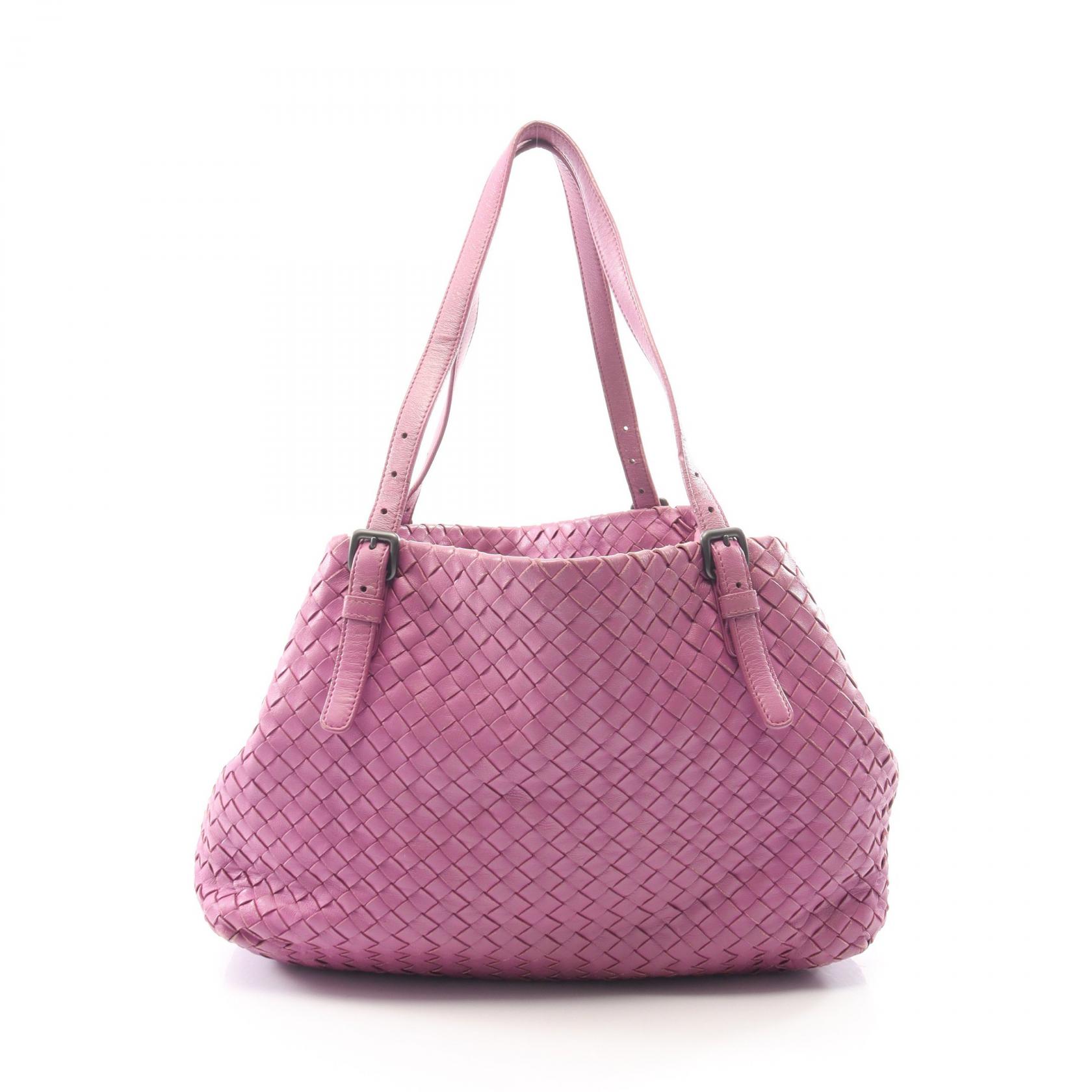 ≪10%OFFクーポン 7/19 20時～7/26 9:59≫ボッテガヴェネタ BOTTEGA VENETA イントレチャート トートバッグ バッグ レザー レディース パープル系 【中古】｜Mike Museum 67,100円