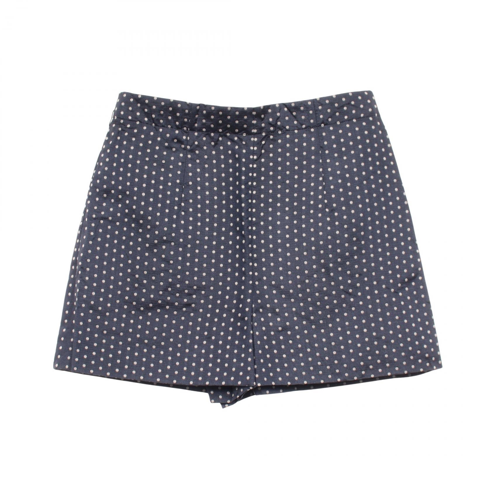 ≪10%OFFクーポン 7/19 20時~7/26 9:59≫ディオール Dior ショートパンツ ドット パンツ 衣料品 ボトムス シルク コットン レディース ネイビー系 【中古】|Mike Museum