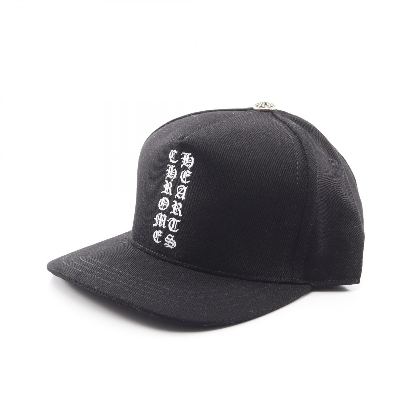 ≪10%OFFクーポン 7/19 20時～7/26 9:59≫クロムハーツ CHROME HEARTS Vertical Logo キャップ 帽子 コットン メンズ ブラック系 【中古】｜Mike Museum