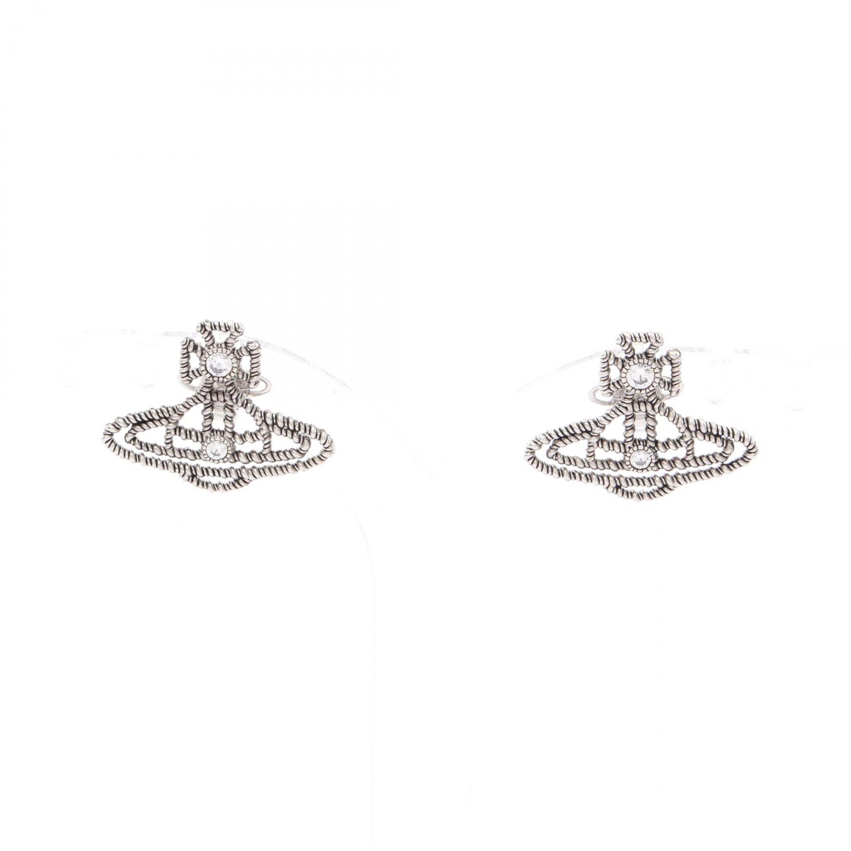 ≪2千円OFFクーポン 7/19 20時~7/26 9:59≫ヴィヴィアンウエストウッド Vivienne Westwood CORETTA EARRINGS ピアス ジュエリー ステンレススチール ラインストーン レディース シルバー系 / クリア系 62010372P156 【新品】|Mike Museum