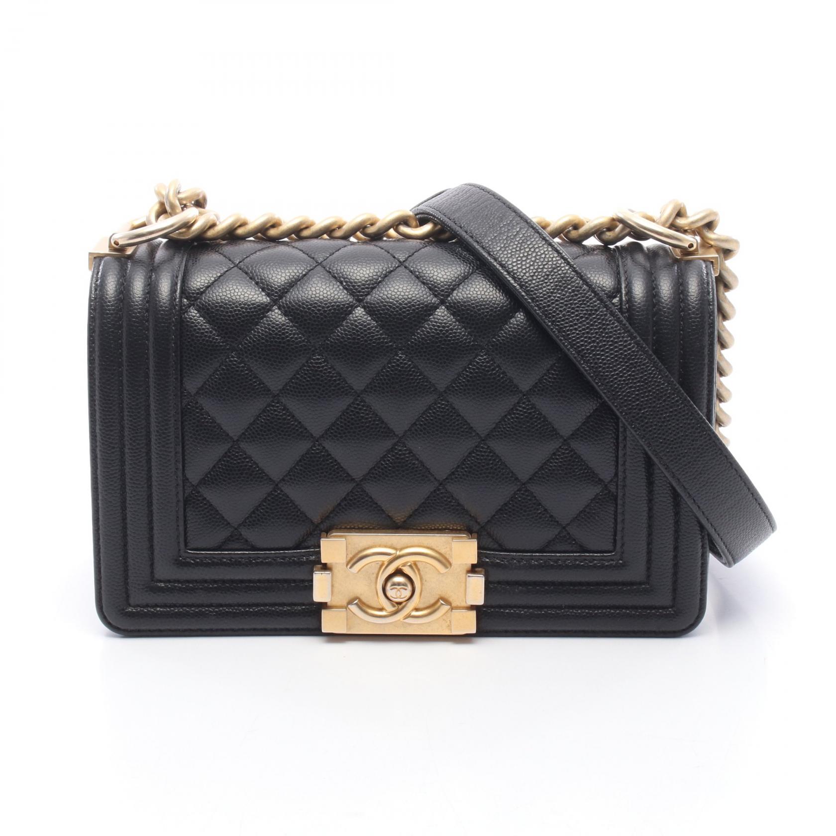 ≪10%OFFクーポン 7/19 20時~7/26 9:59≫シャネル CHANEL ボーイシャネル スモール ショルダーバッグ バッグ キャビアスキン(グレインドカーフ) レディース ブラック系 A67085 【中古】|Mike Museum