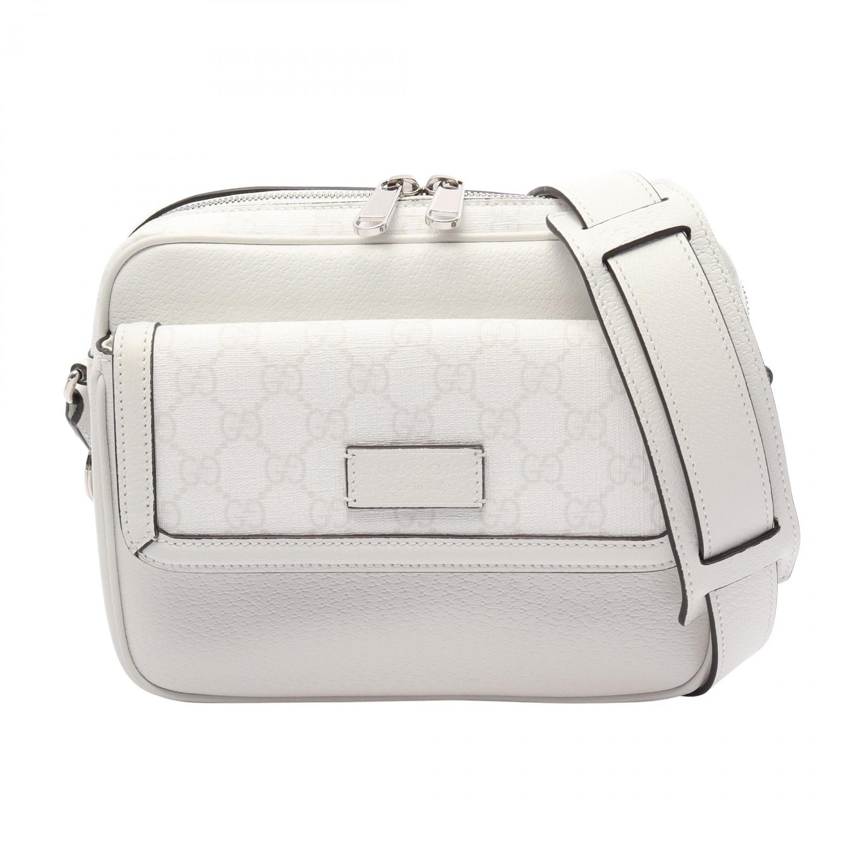 グッチ GUCCI GGスプリーム スモール クロスボディバッグ ショルダーバッグ バッグ PVCコーティングキャンバス レザー レディース ホワイト系 795464 【中古】｜Mike Museum