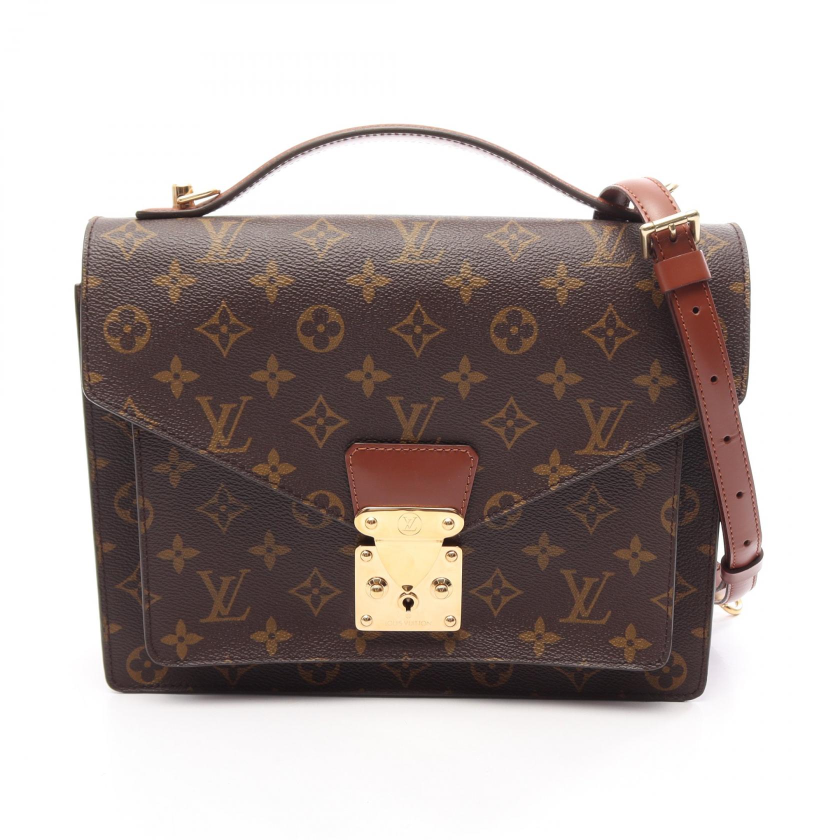 ≪10%OFFクーポン 7/19 20時~7/26 9:59≫ルイ・ヴィトン LOUIS VUITTON モンソー 2WAY ハンドバッグ バッグ PVCコーティングキャンバス レザー モノグラム レディース ブラウン系 M51185 【中古】|Mike Museum
