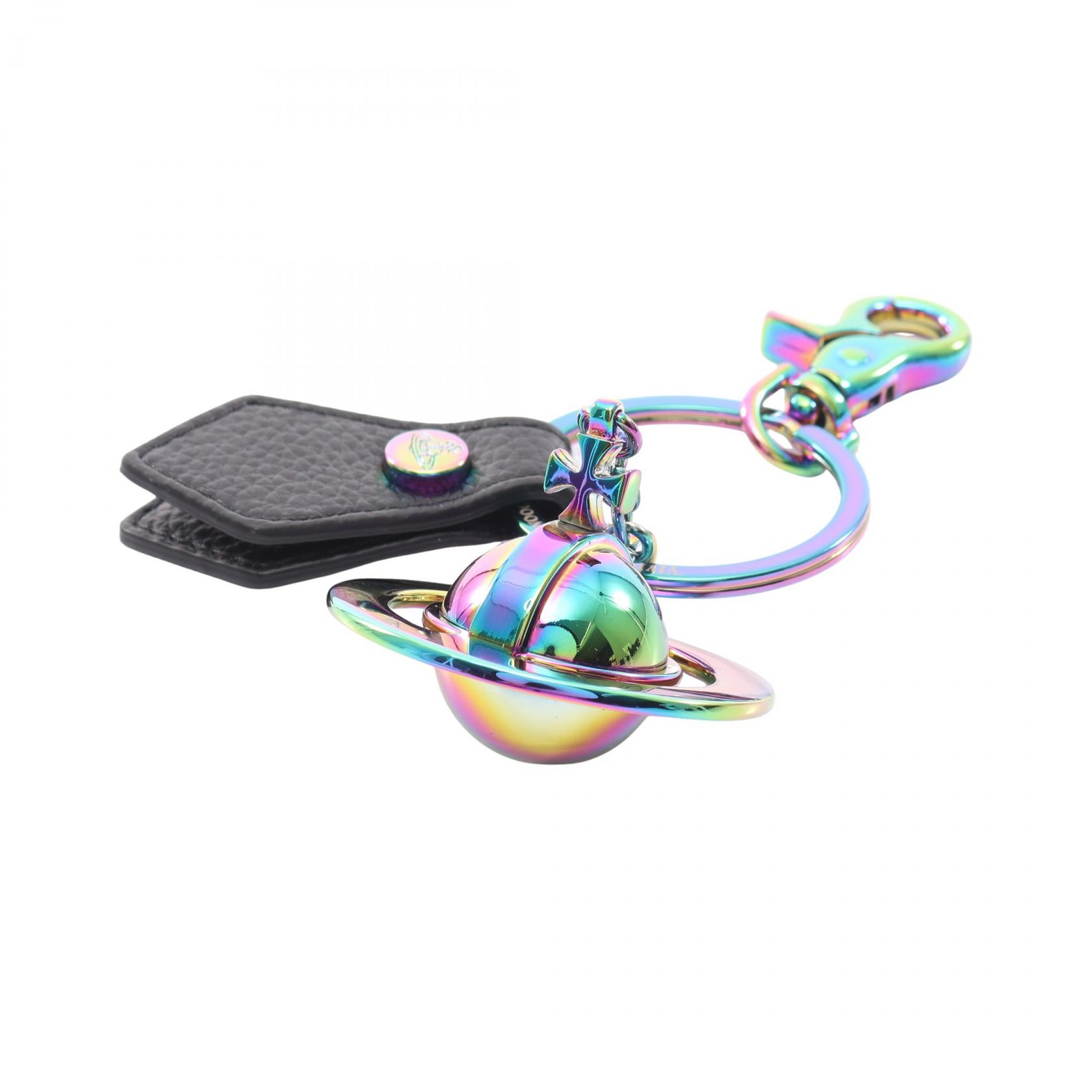 ≪千円OFFクーポン 7/19 20時～7/26 9:59≫ヴィヴィアンウエストウッド Vivienne Westwood オーブ キーホルダー アクセサリー レザー メタル メンズ レディース ブラック系 / マルチカラー 8203011JUOM0014N403 【新品】｜Mike Museum