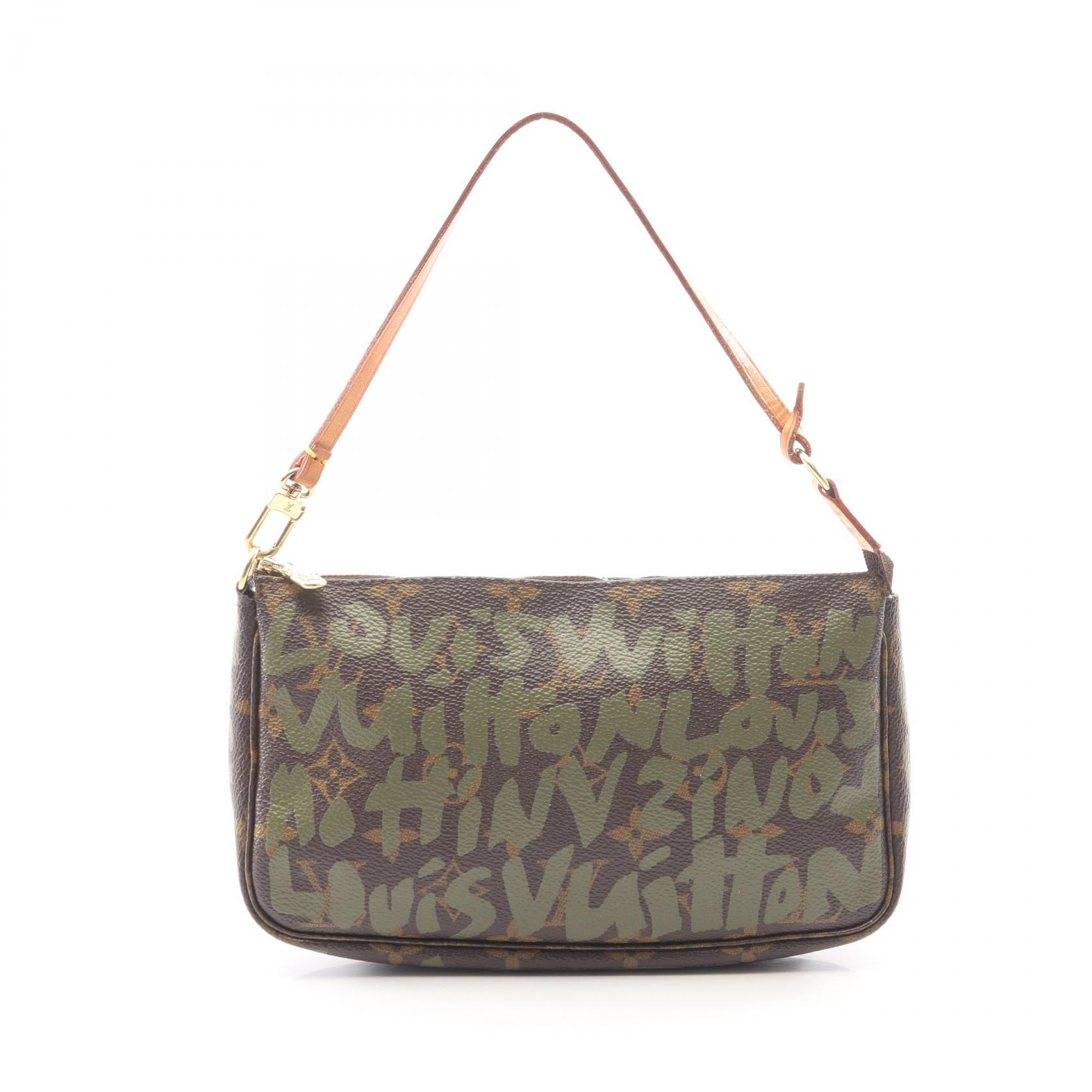 ルイ・ヴィトン LOUIS VUITTON ポシェット アクセソワール ハンドバッグ バッグ PVCコーティングキャンバス レザー モノグラム・グラフィ レディース ブラウン系 / カーキ系 M92191 【中古】｜Mike Museum