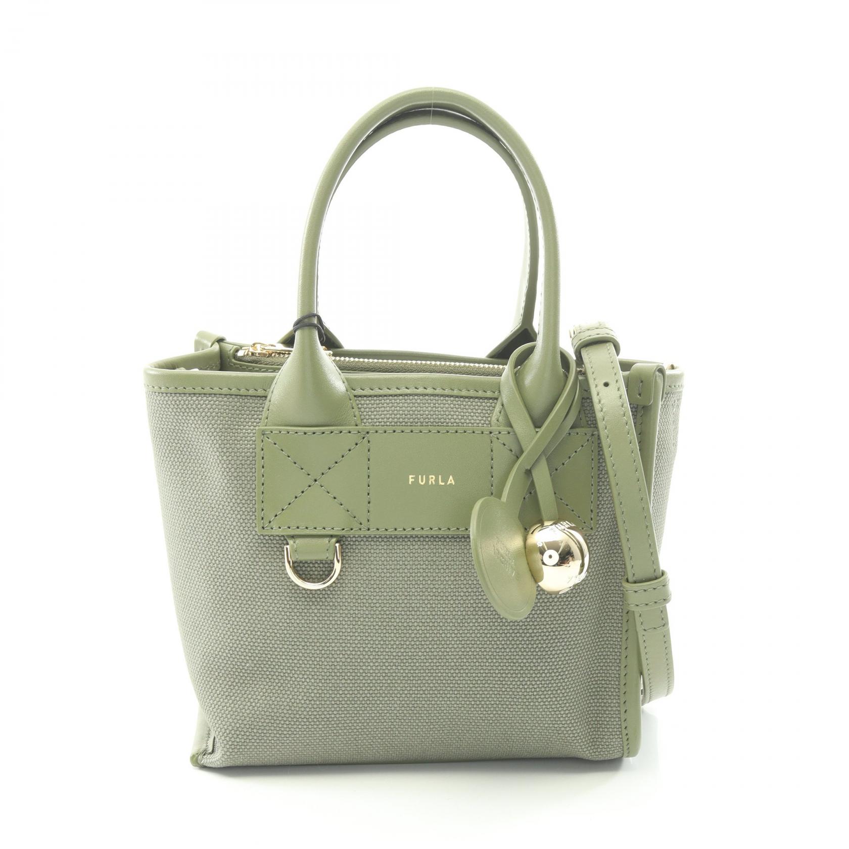 ≪10%OFFクーポン 7/19 20時~7/26 9:59≫フルラ Furla DIVIDE IT MINI ディバイデッド ミニ 2WAY ハンドバッグ バッグ キャンバス レザー レディース カーキ系 WB02068BX20934555S 【新品】|Mike Museum