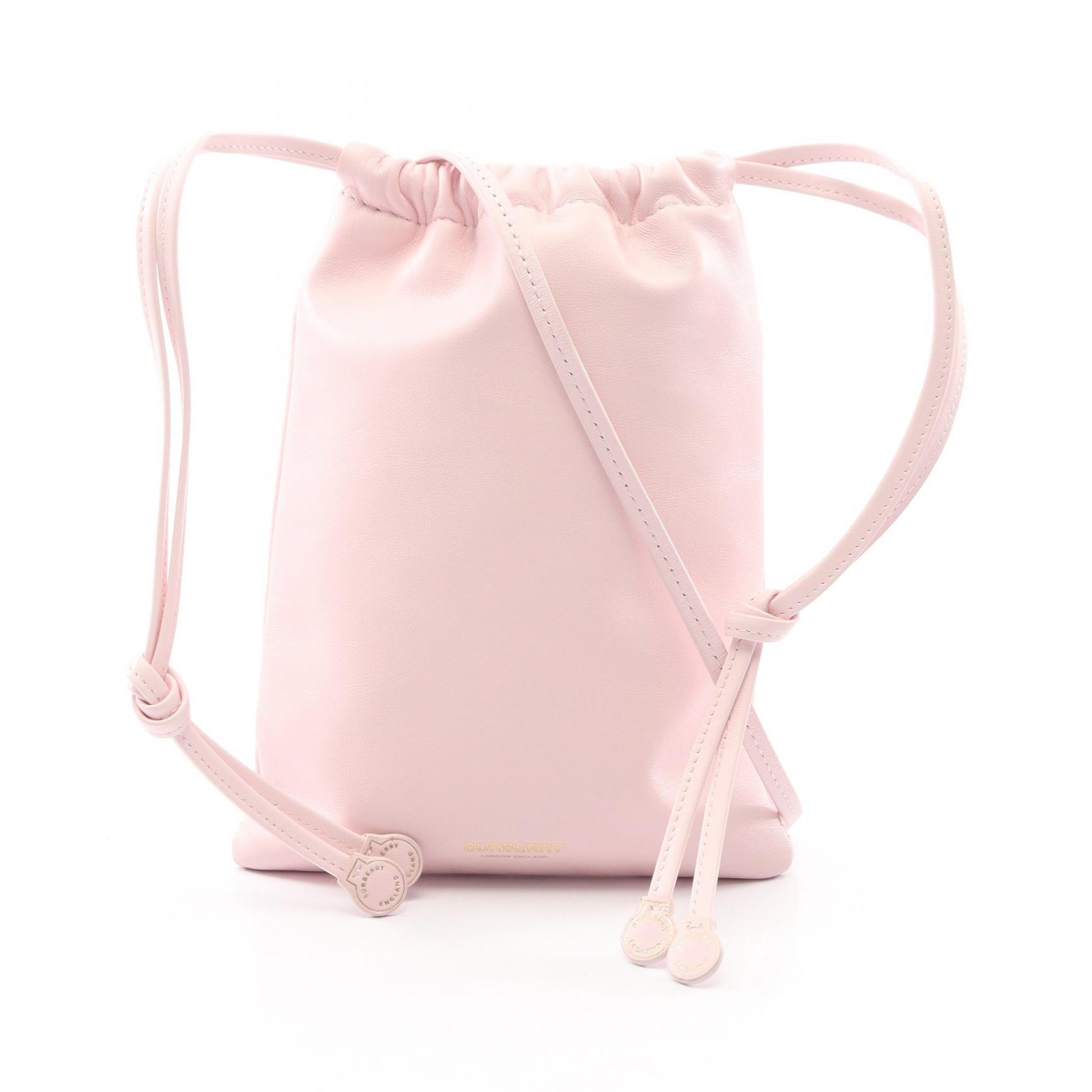 ≪2千円OFFクーポン 7/19 20時～7/26 9:59≫バーバリー BURBERRY ミニポシェット ショルダーバッグ バッグ レザー レディース ピンク系 8030365 【中古】｜Mike Museum