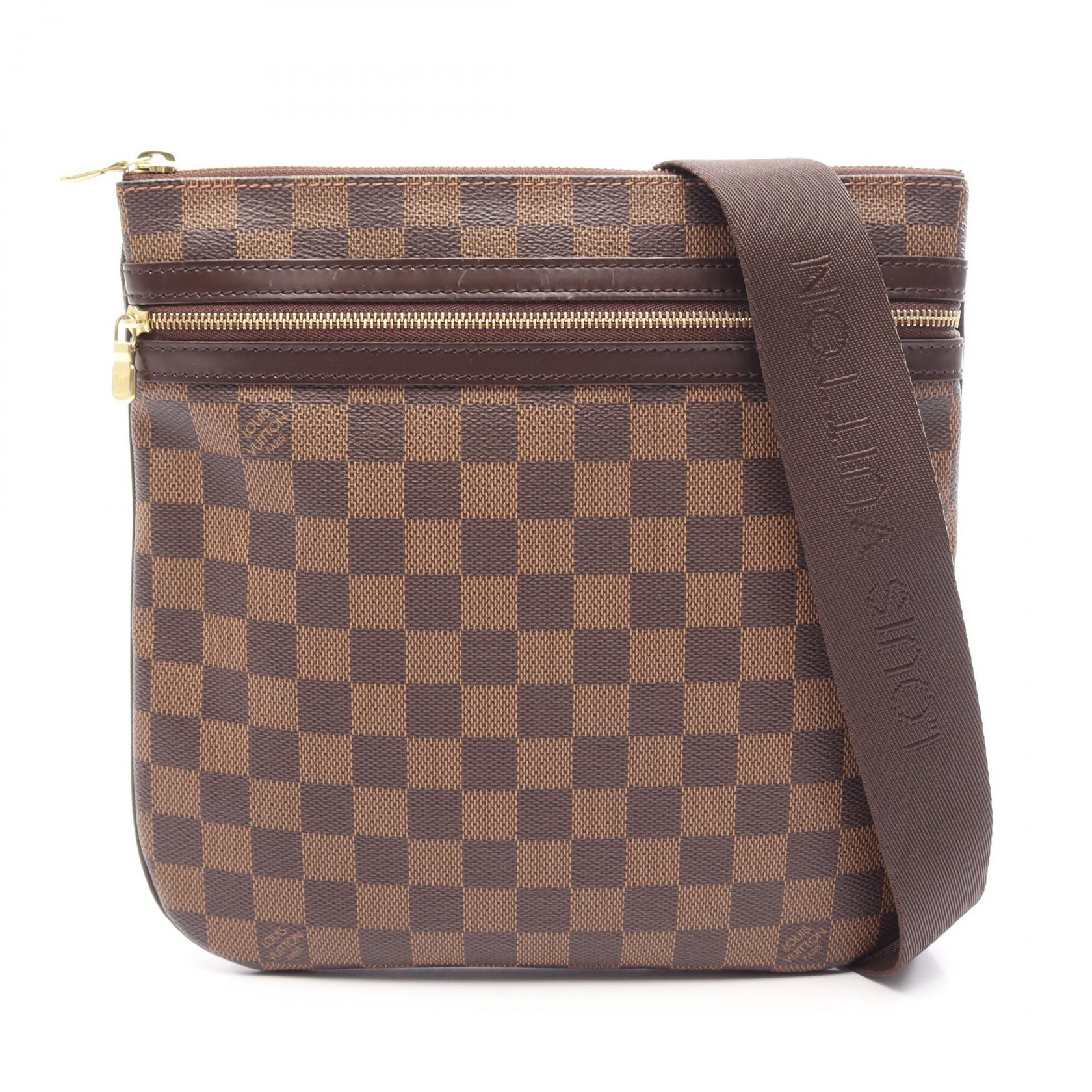 ≪10%OFFクーポン 7/19 20時~7/26 9:59≫ルイ・ヴィトン LOUIS VUITTON ポシェット ボスフォール ショルダーバッグ バッグ PVCコーティングキャンバス レザー ダミエ レディース ブラウン系 N51111 【中古】|Mike Museum