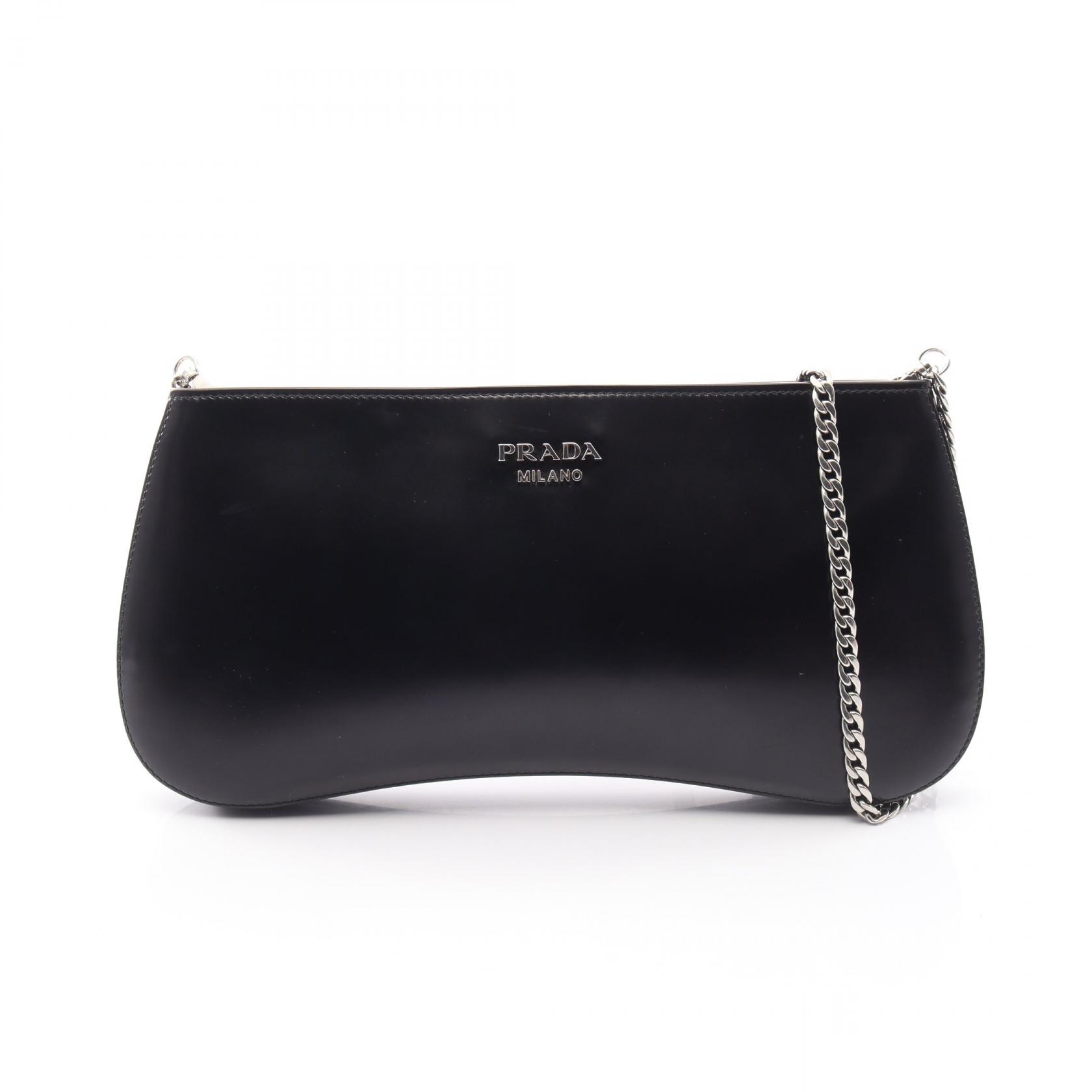 ≪10%OFFクーポン 7/19 20時～7/26 9:59≫プラダ PRADA シドニー ショルダーバッグ バッグ レザー レディース ブラック系 1BF085 【中古】｜Mike Museum
