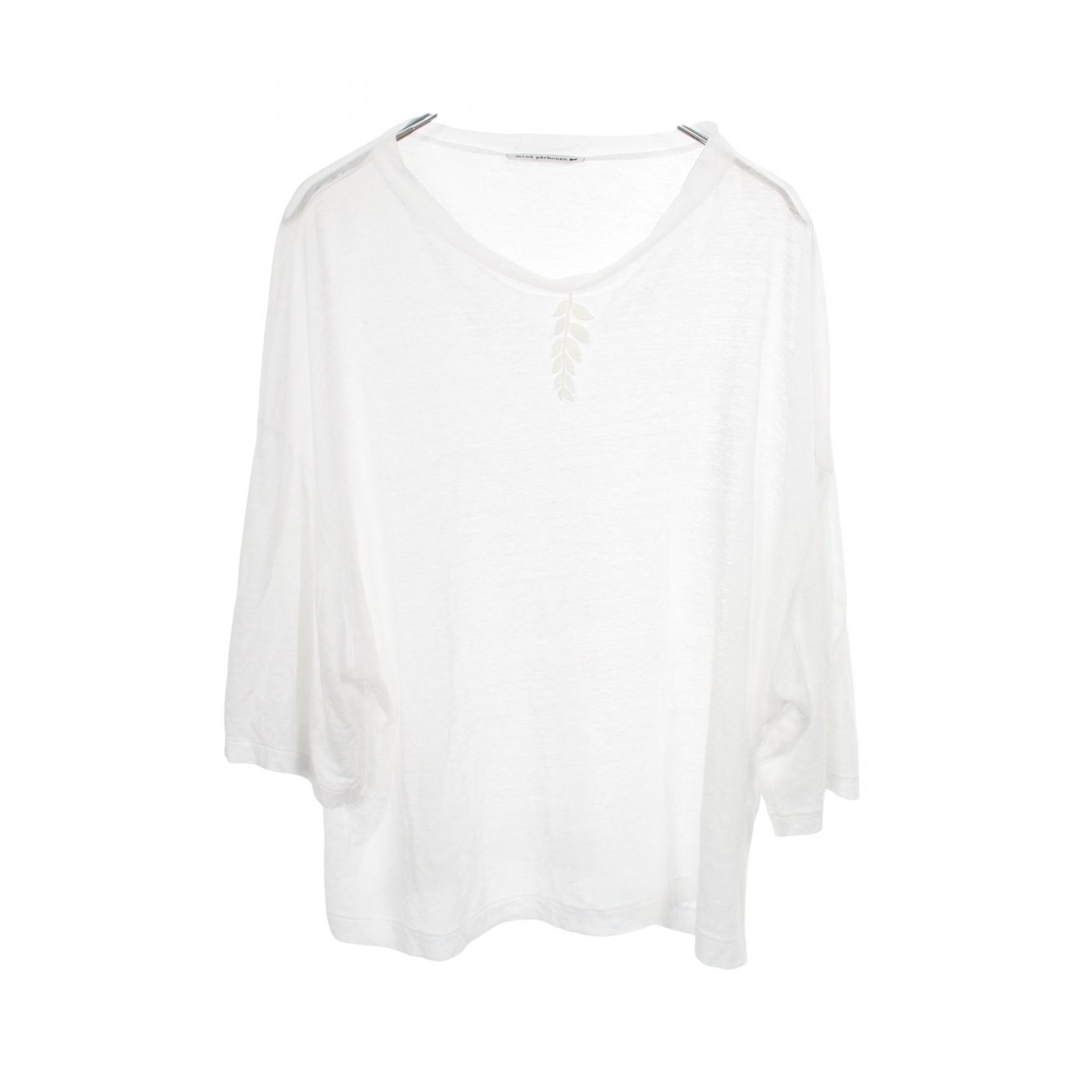 ≪2千円OFFクーポン 7/19 20時~7/26 9:59≫ミナペルホネン mina perhonen humming days 半袖Tシャツ 衣料品 トップス ファブリック レディース ホワイト系 【中古】|Mike Museum