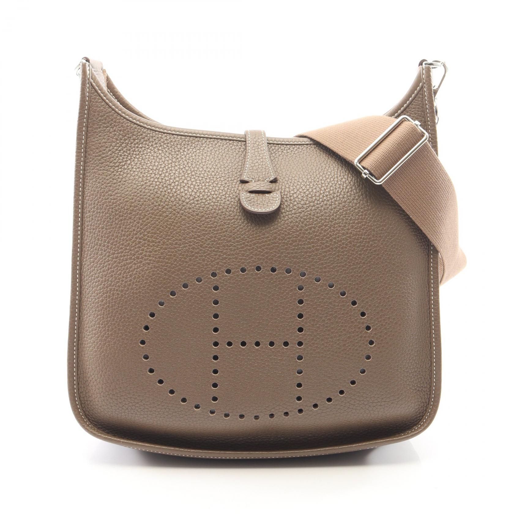 ≪10%OFFクーポン 7/19 20時~7/26 9:59≫エルメス HERMES エヴリン 3 トロワ PM ショルダーバッグ バッグ レザー トリヨンクレマンス トリヨンクレマンス レディース グレー系 【中古】|Mike Museum