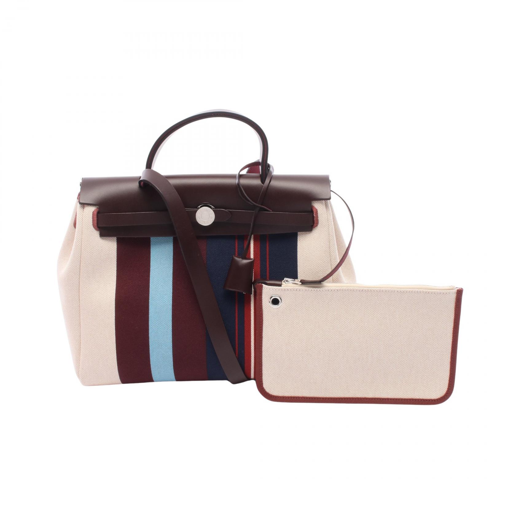 ≪10%OFFクーポン 7/19 20時~7/26 9:59≫エルメス HERMES エールバッグジップPM ルージュセリエ ハンドバッグ バッグ トワルアッシュプリュム / ヴァッシュハンター ヴァッシュハンター レディース ベージュ系 / ブラウン系 / マルチカラー 【中古】|Mike Museum