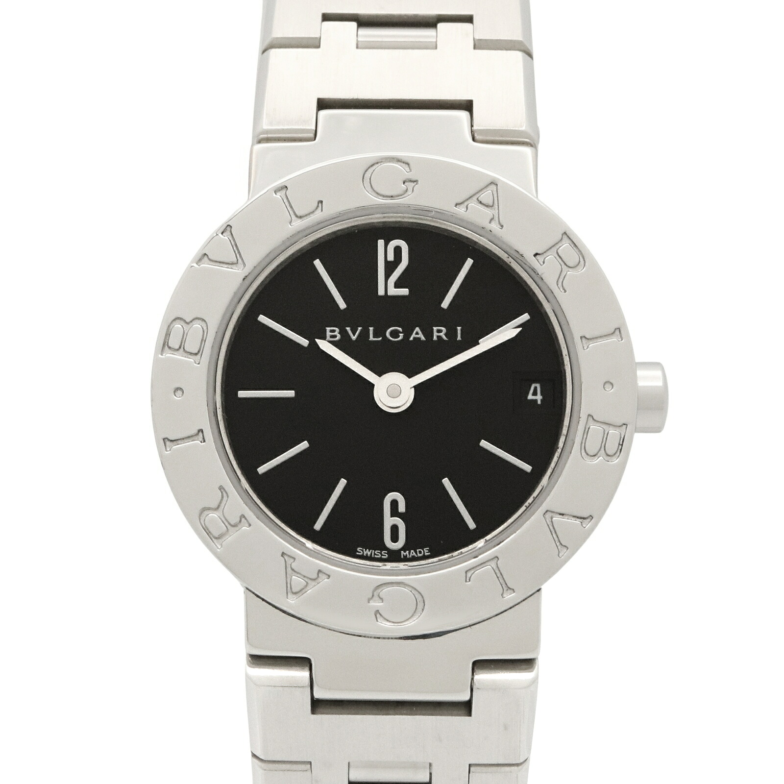 ≪10%OFFクーポン 7/19 20時～7/26 9:59≫ブルガリ BVLGARI ブルガリ ブルガリ 腕時計 時計 ステンレススチール レディース ブラック系 BB23SS 【中古】｜Mike Museum