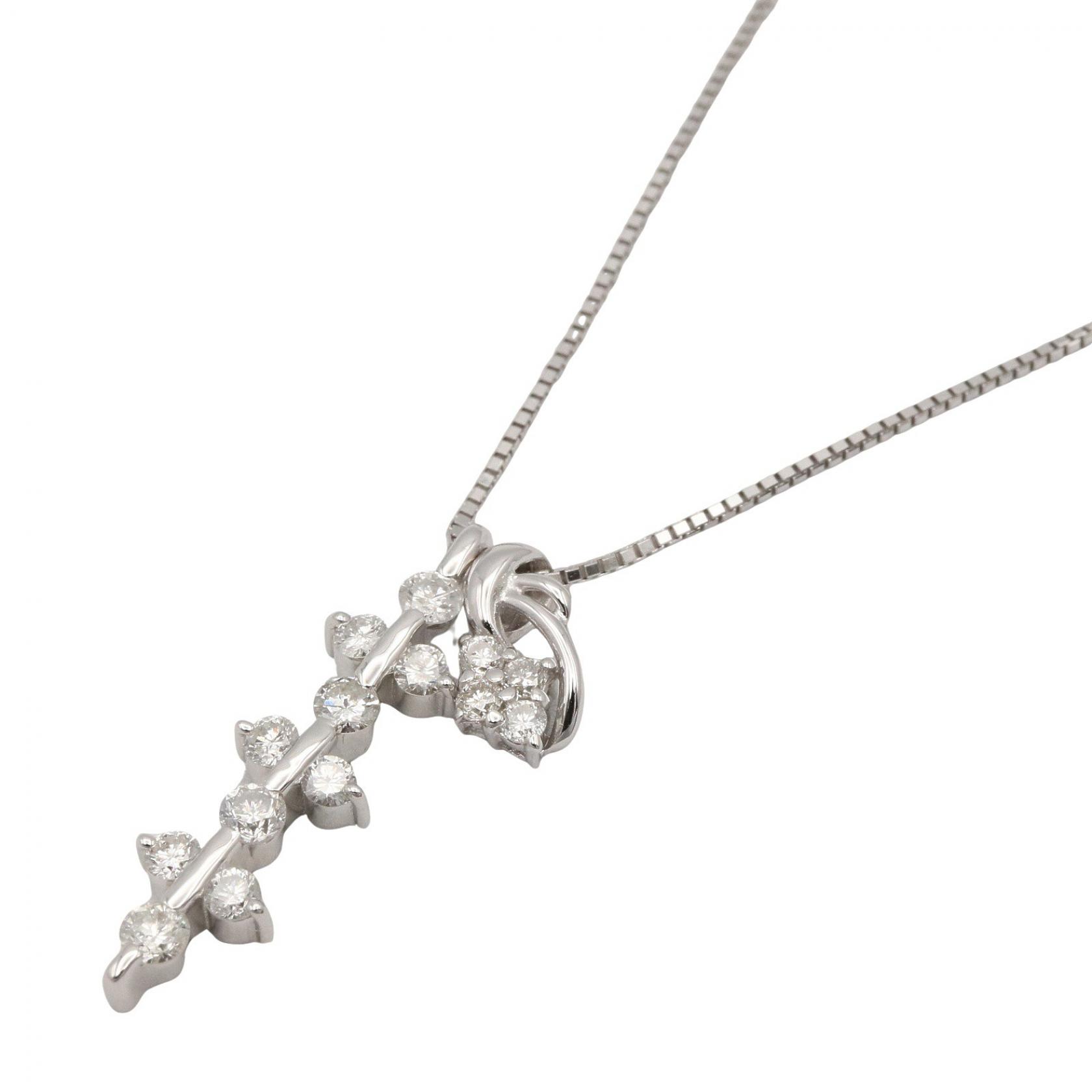 ≪10%OFFクーポン 7/19 20時~7/26 9:59≫ジュエリー JEWELRY ダイヤ ネックレス ネックレス ジュエリー K18WG(ホワイトゴールド) ダイヤモンド レディース クリア系 / シルバー系 ダイヤ 4.3g 【中古】|Mike Museum