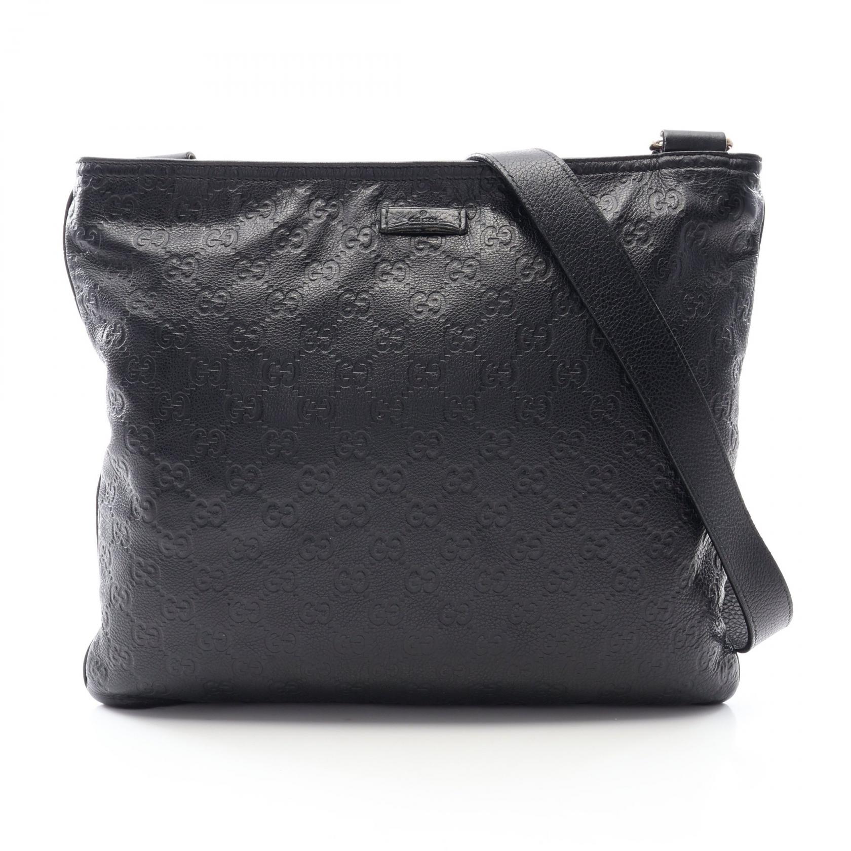 ≪10%OFFクーポン 7/19 20時～7/26 9:59≫グッチ GUCCI グッチシマ ショルダーバッグ バッグ レザー メンズ レディース ブラック系 201446 【中古】｜Mike Museum