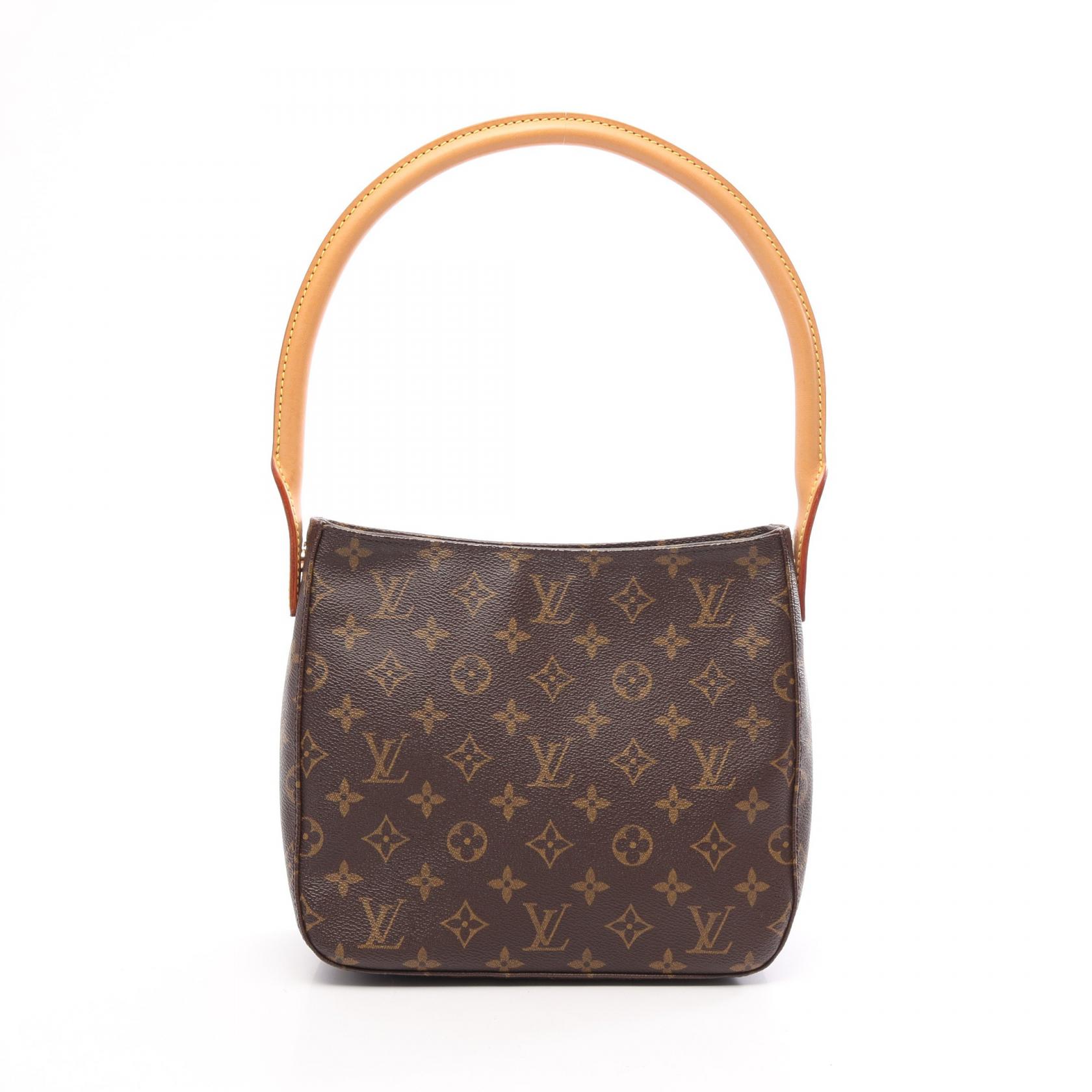 ≪10%OFFクーポン 7/19 20時～7/26 9:59≫ルイ・ヴィトン LOUIS VUITTON ルーピングMM ショルダーバッグ バッグ PVCコーティングキャンバス レザー モノグラム レディース ブラウン系 M51146 【中古】｜Mike Museum