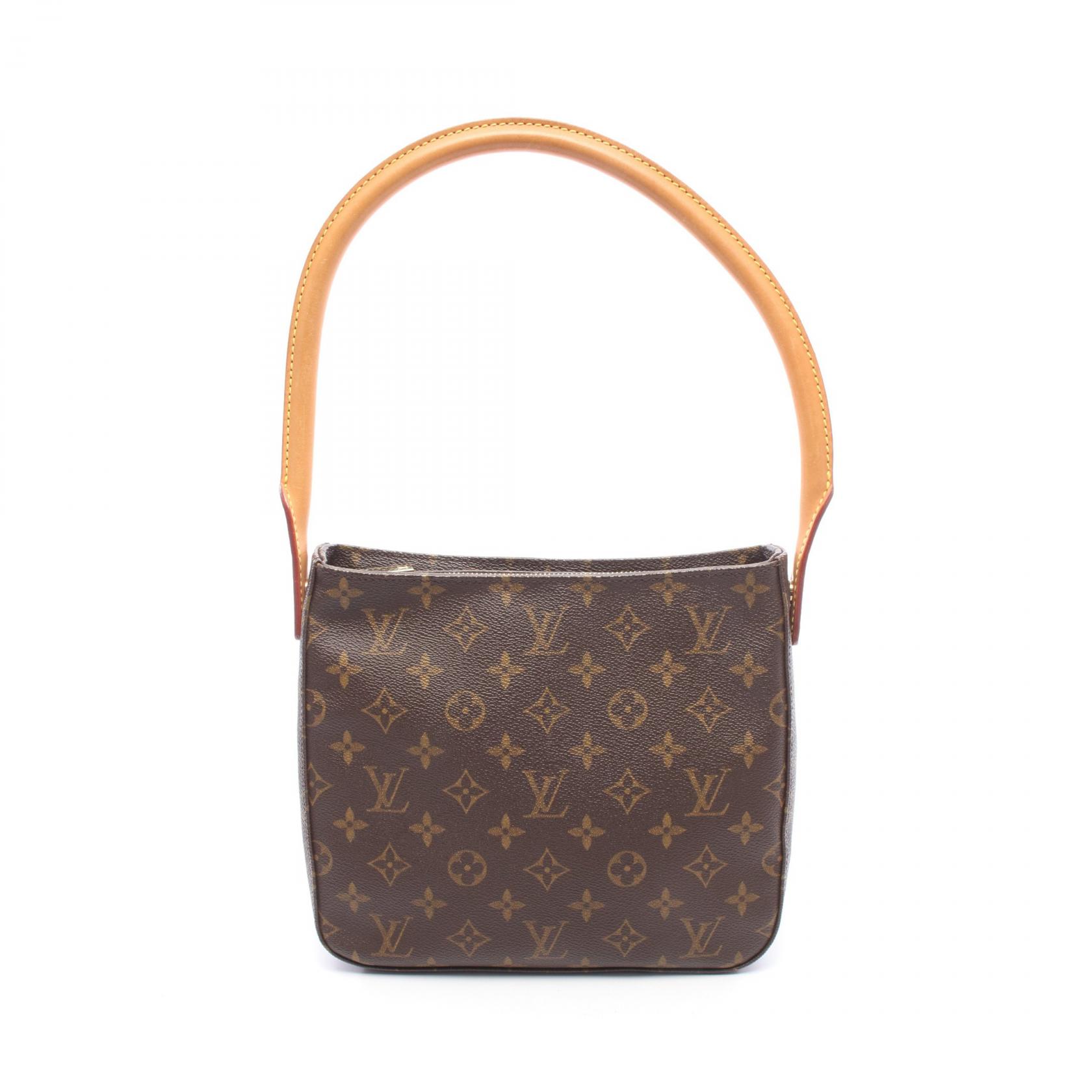 ≪10%OFFクーポン 7/19 20時~7/26 9:59≫ルイ・ヴィトン LOUIS VUITTON ルーピングMM ショルダーバッグ バッグ PVCコーティングキャンバス レザー モノグラム レディース ブラウン系 M51146 【中古】|Mike Museum