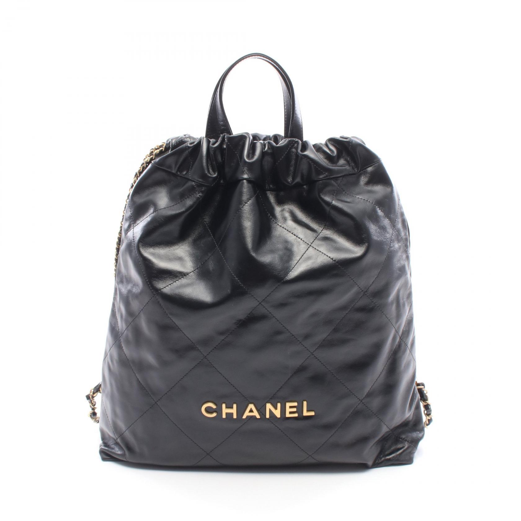 ≪10%OFFクーポン 7/19 20時~7/26 9:59≫シャネル CHANEL シャネル 22 ラージ リュックサック バックパック バッグ レザー レディース ブラック系 AS3313 【中古】|Mike Museum