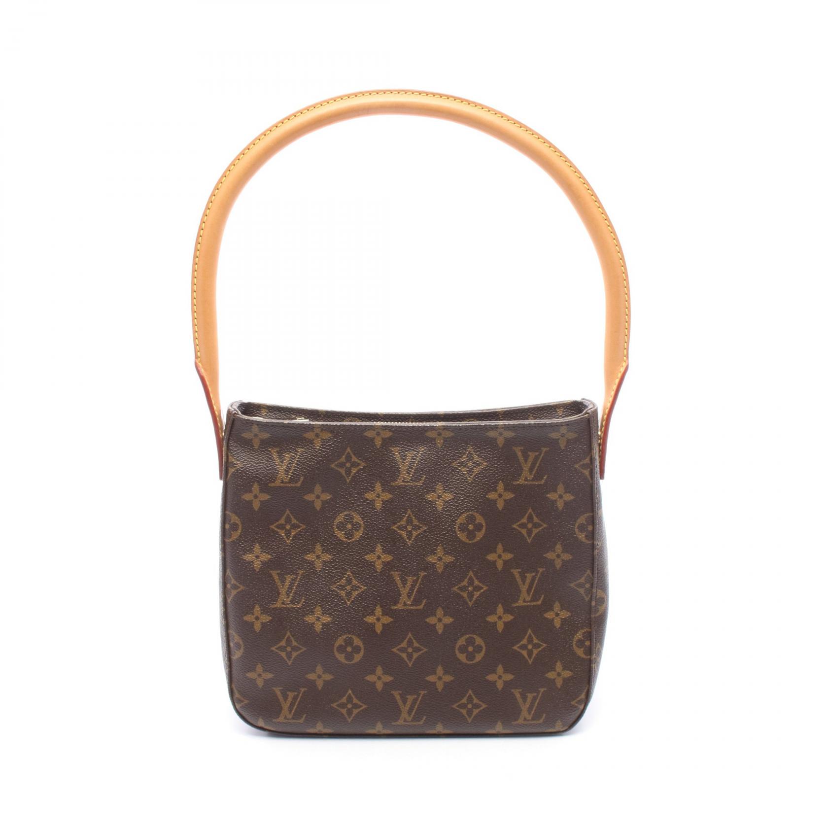 ≪10%OFFクーポン 7/19 20時~7/26 9:59≫ルイ・ヴィトン LOUIS VUITTON ルーピングMM ショルダーバッグ バッグ PVCコーティングキャンバス レザー モノグラム レディース ブラウン系 M51146 【中古】|Mike Museum