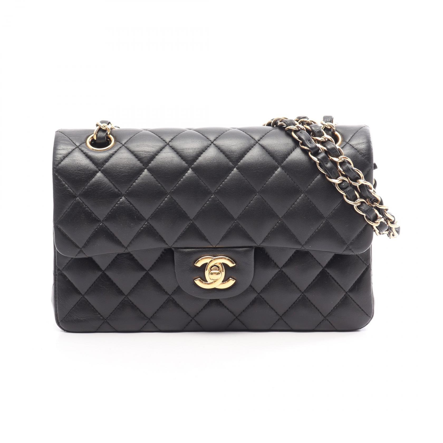 ≪10%OFFクーポン 7/19 20時~7/26 9:59≫シャネル CHANEL マトラッセ Wフラップ ショルダーバッグ バッグ ラムスキン(羊革) レディース ブラック系 【中古】|Mike Museum