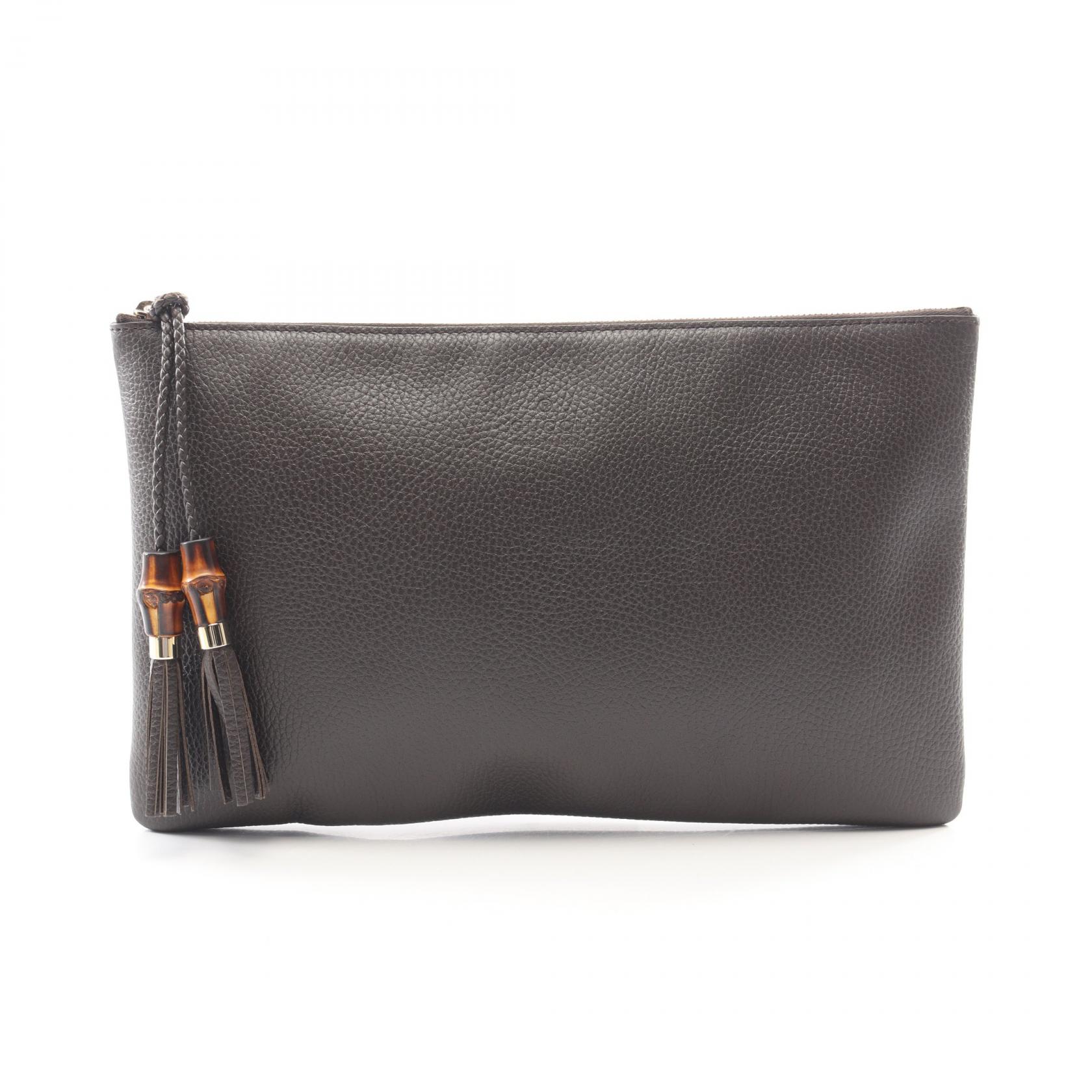 ≪10%OFFクーポン 7/19 20時~7/26 9:59≫グッチ GUCCI バンブー セカンドバッグ クラッチバッグ バッグ レザー レディース ブラウン系 376858 【中古】|Mike Museum