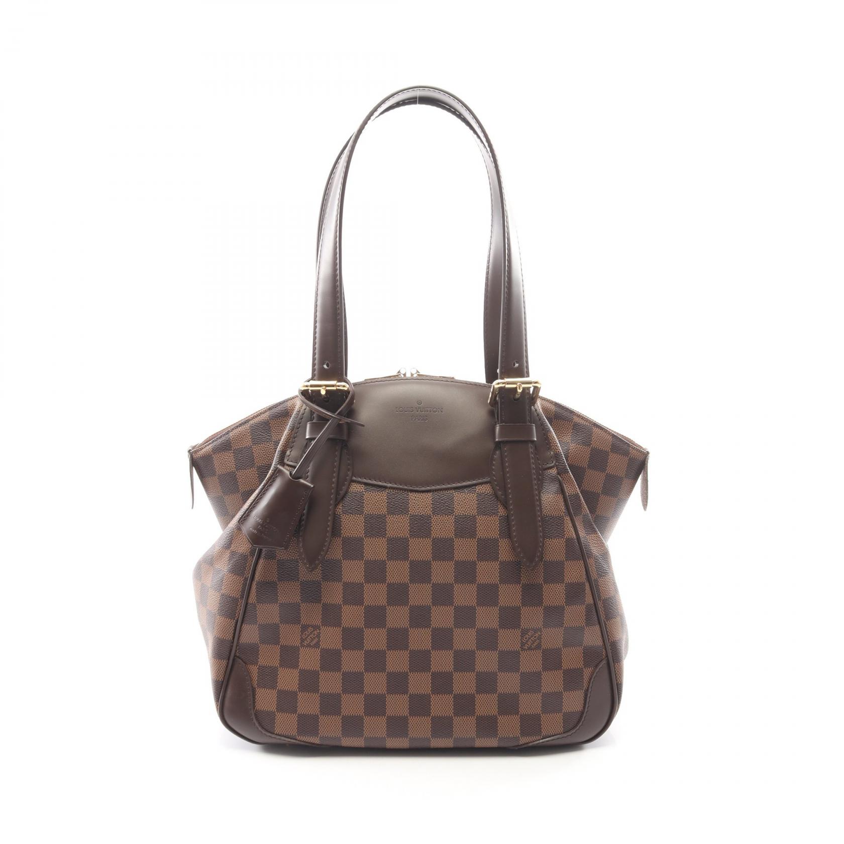 ≪10%OFFクーポン 7/19 20時~7/26 9:59≫ルイ・ヴィトン LOUIS VUITTON ヴェローナMM ダミエエベヌ ショルダーバッグ バッグ PVCコーティングキャンバス レザー レディース ブラウン系 N41118 【中古】|Mike Museum