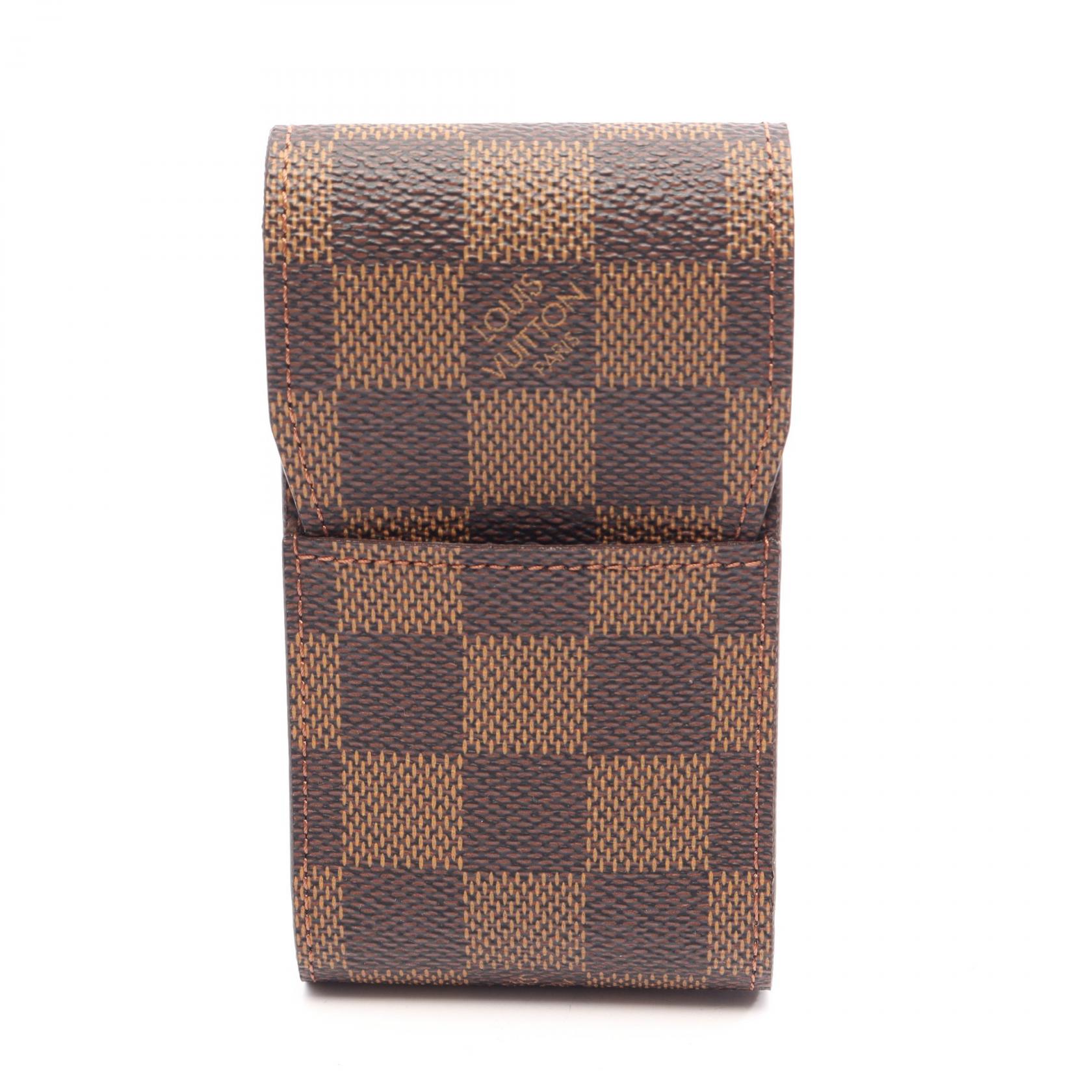 ≪10%OFFクーポン 7/19 20時~7/26 9:59≫ルイ・ヴィトン LOUIS VUITTON エテュイ シガレット ダミエエベヌ アクセサリー レザー PVC メンズ レディース ブラウン系 N63024 【中古】|Mike Museum