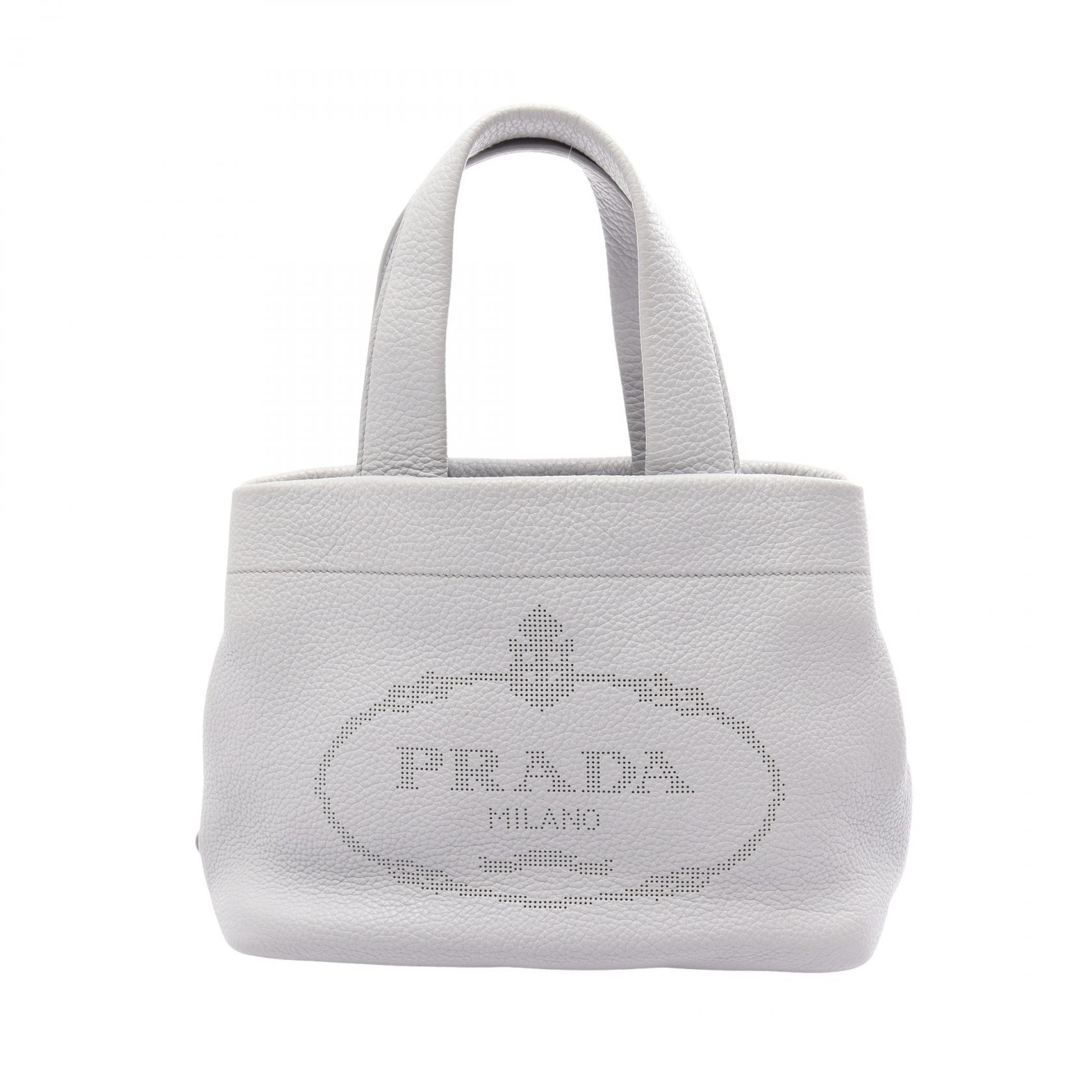 ≪10%OFFクーポン 7/19 20時～7/26 9:59≫プラダ PRADA VIT DAINO ヴィッテロダイノ トートバッグ バッグ レザー レディース ブルー系 1BG390 【中古】｜Mike Museum