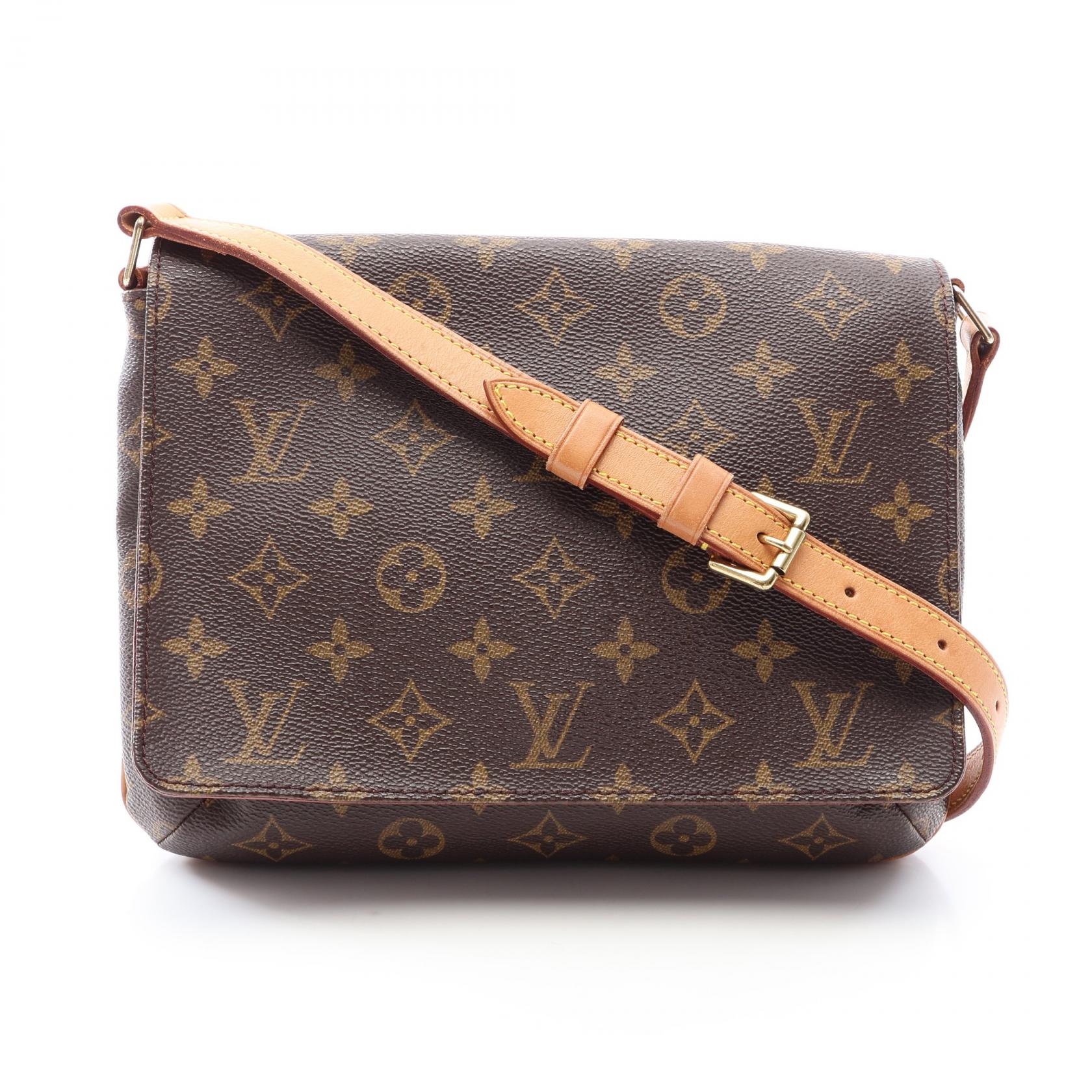 ≪10%OFFクーポン 7/19 20時~7/26 9:59≫ルイ・ヴィトン LOUIS VUITTON ミュゼットタンゴ ショートストラップ モノグラム ショルダーバッグ バッグ PVCコーティングキャンバス レザー レディース ブラウン系 M51257 【中古】|Mike Museum