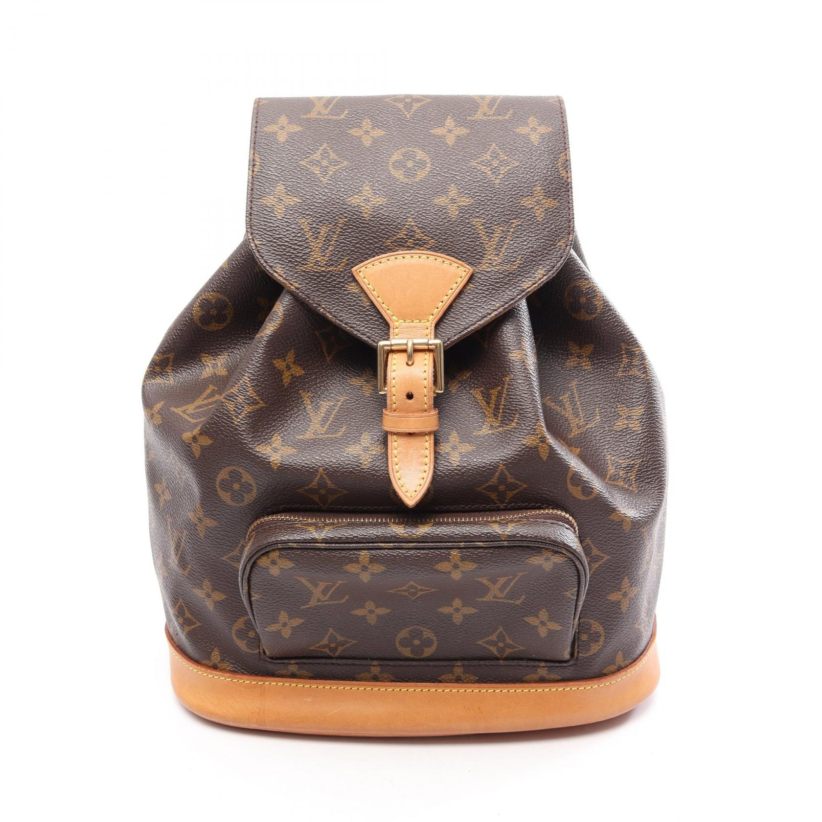 ≪10%OFFクーポン 7/19 20時~7/26 9:59≫ルイ・ヴィトン LOUIS VUITTON モンスリMM リュックサック バックパック バッグ PVCコーティングキャンバス レザー モノグラム レディース ブラウン系 M51136 【中古】|Mike Museum