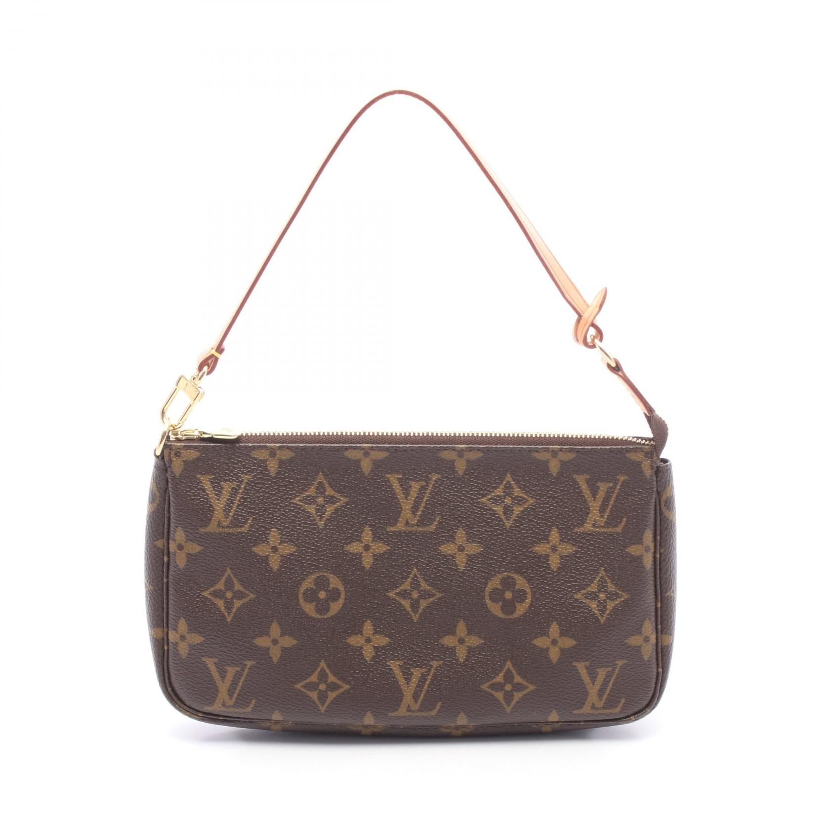 ≪10%OFFクーポン 7/19 20時~7/26 9:59≫ルイ・ヴィトン LOUIS VUITTON ポシェットアクセソワール ハンドバッグ バッグ PVCコーティングキャンバス レザー モノグラム レディース ブラウン系 M51980 【中古】|Mike Museum