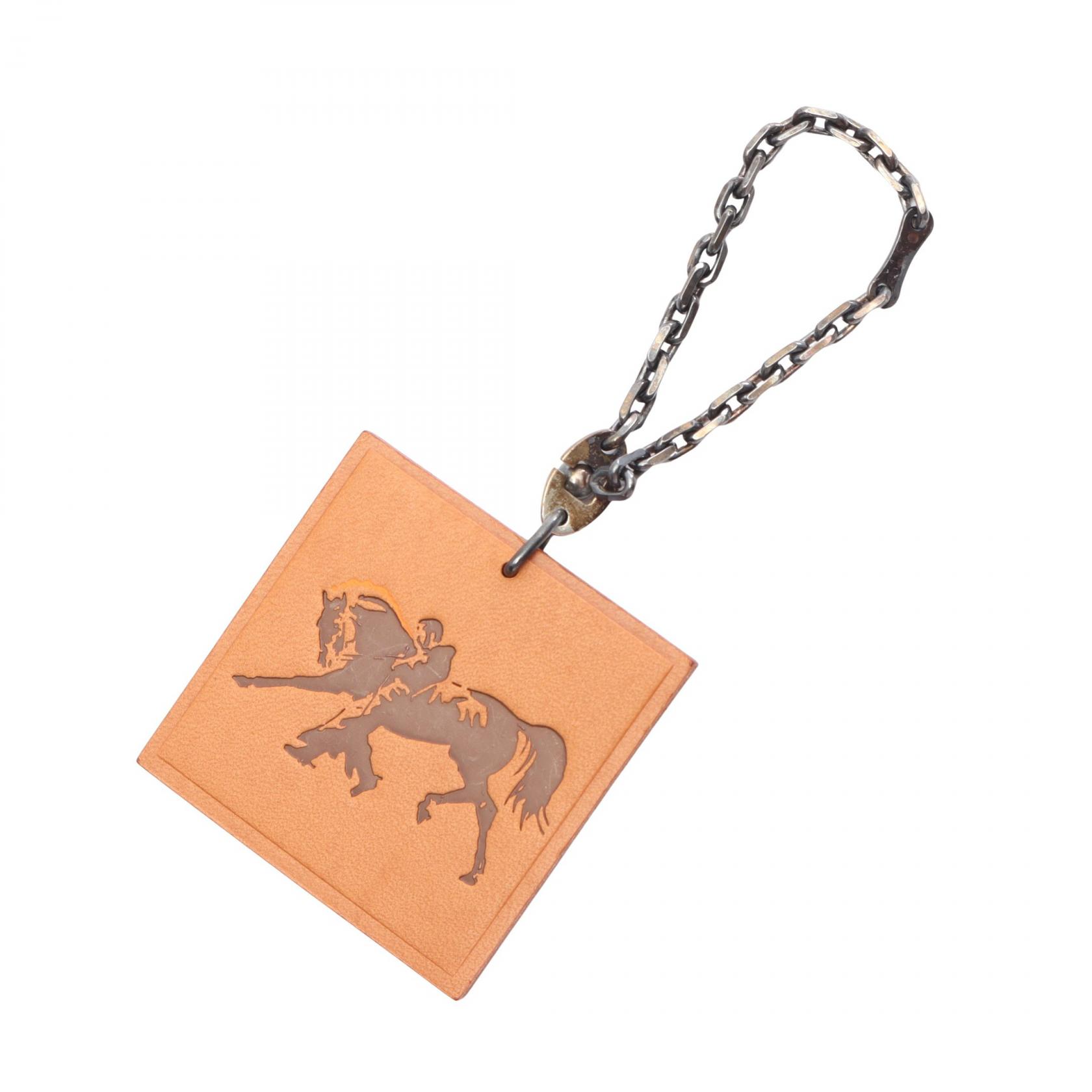≪2千円OFFクーポン 7/19 20時~7/26 9:59≫エルメス HERMES ジンガロ チャーム アクセサリー レザー レディース ブラウン系 【中古】|Mike Museum